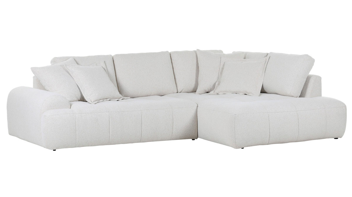 Ecksofa Gutmann factory® aus Stoff in Beige Ecksofa Energy naturfarbener Bezug 389.55 - Breite ca. 309 cm