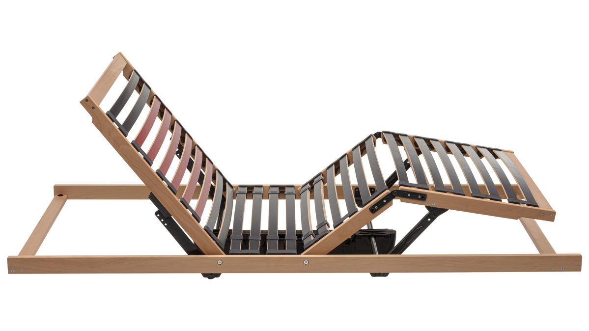 Lattenrost Interliving aus Holz in Holzfarben Interliving Lattenrost Serie 1951 mit Motorfunktionen motorisch – Liegefläche ca. 120 x 200 cm
