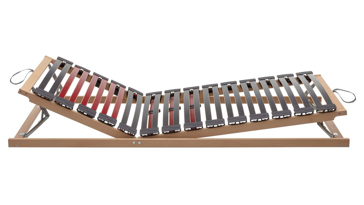 Lattenrost Interliving aus Holz in Holzfarben Interliving Lattenrost Serie 1952 mit manueller Kopf- und Fußteilverstellung manuell – Liegefläche ca. 90 x 190 cm