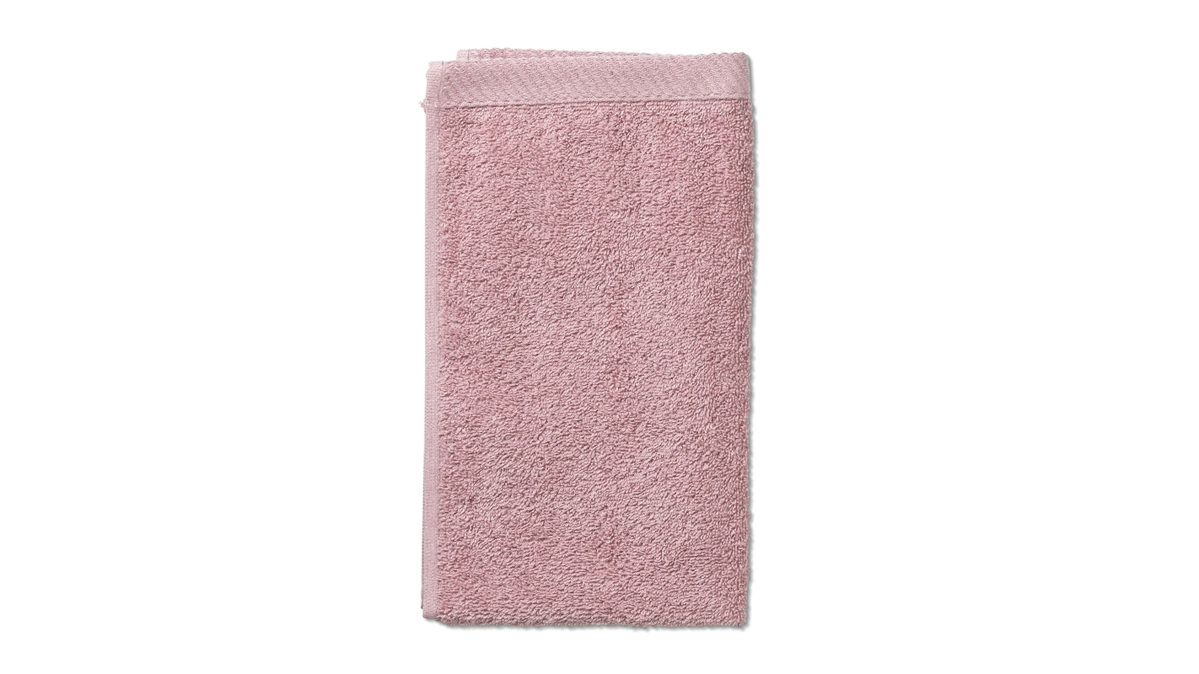 Gästehandtuch Kela | keck & lang aus Naturfaser in Rosa Handtuchserie Ladessa - Gästetuch altrosa Baumwolle - ca. 30 x 50 cm