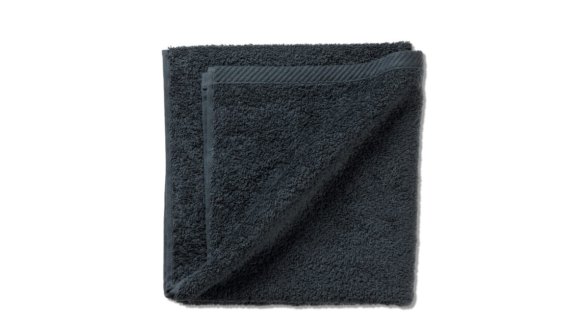 Handtuch Kela | keck & lang aus Naturfaser in Dunkelgrau Handtuchserie Ladessa - Handtuch granitgraue Baumwolle - ca. 50 x 100 cm