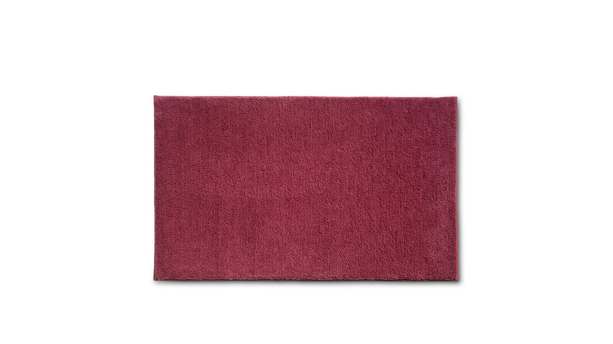 Badematte / Badeteppich Kela | keck & lang aus Baumwolle in Dunkelrot kela Badematte Maja Himbeerrot - ca. 120 x 70 cm