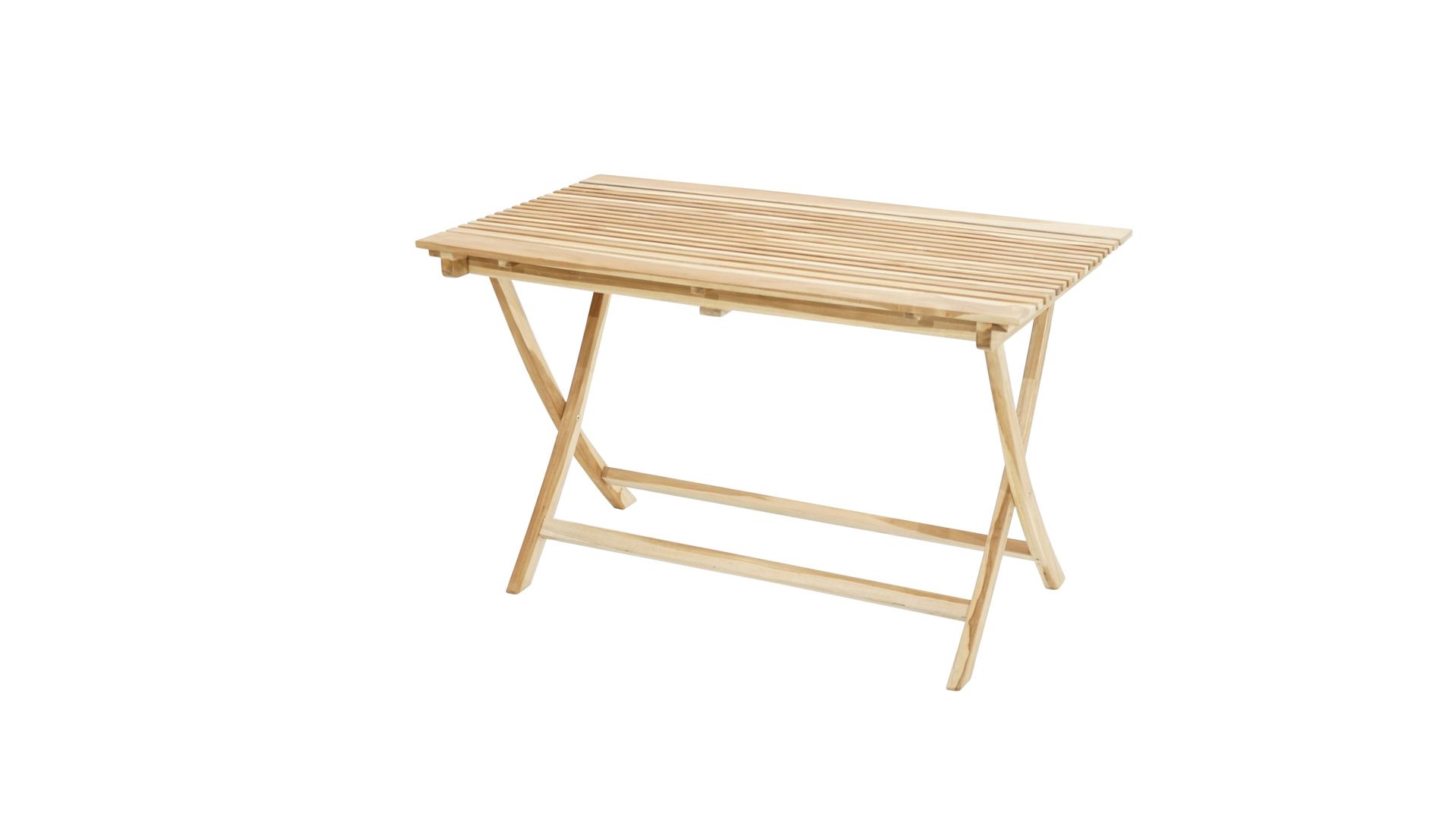 Gartentisch Ploß aus Holz in Holzfarben Ploß® Klapptisch Milford ECO als Gartenmöbel Eco-Teakholz – ca. 120 x 70 cm