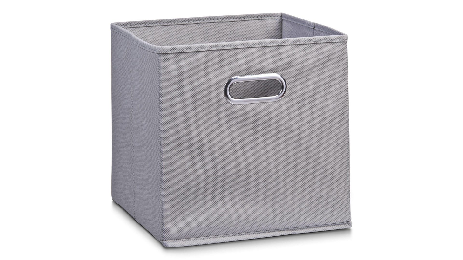 Faltbox Zeller present aus Stoff in Grau Faltbox Lisa graues Vlies – ca. 28 x 28 cm