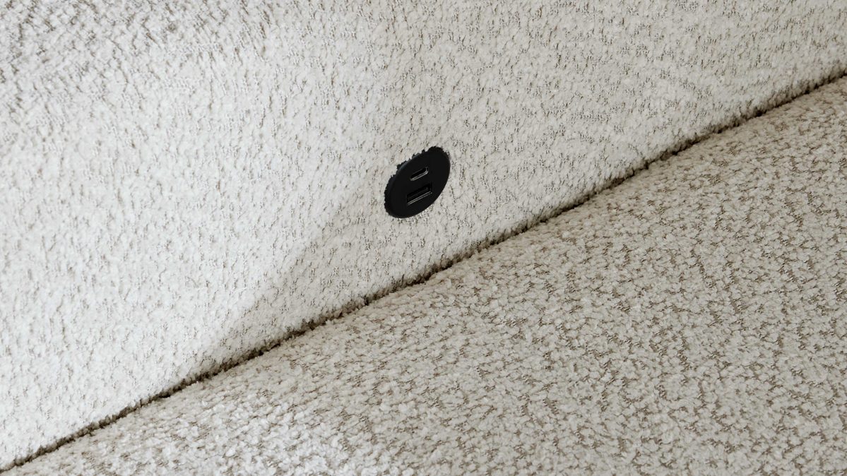 Mehrpreis Interliving aus Metall in Schwarz Interliving Sofa Serie 4420 - USB-Anschluss Schwarz