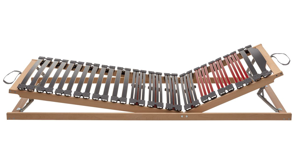Lattenrost Interliving aus Holz in Holzfarben Interliving Lattenrost Serie 1953 mit langen Verstellzonen manuell verstellbar – Liegefläche ca. 90 x 190 cm