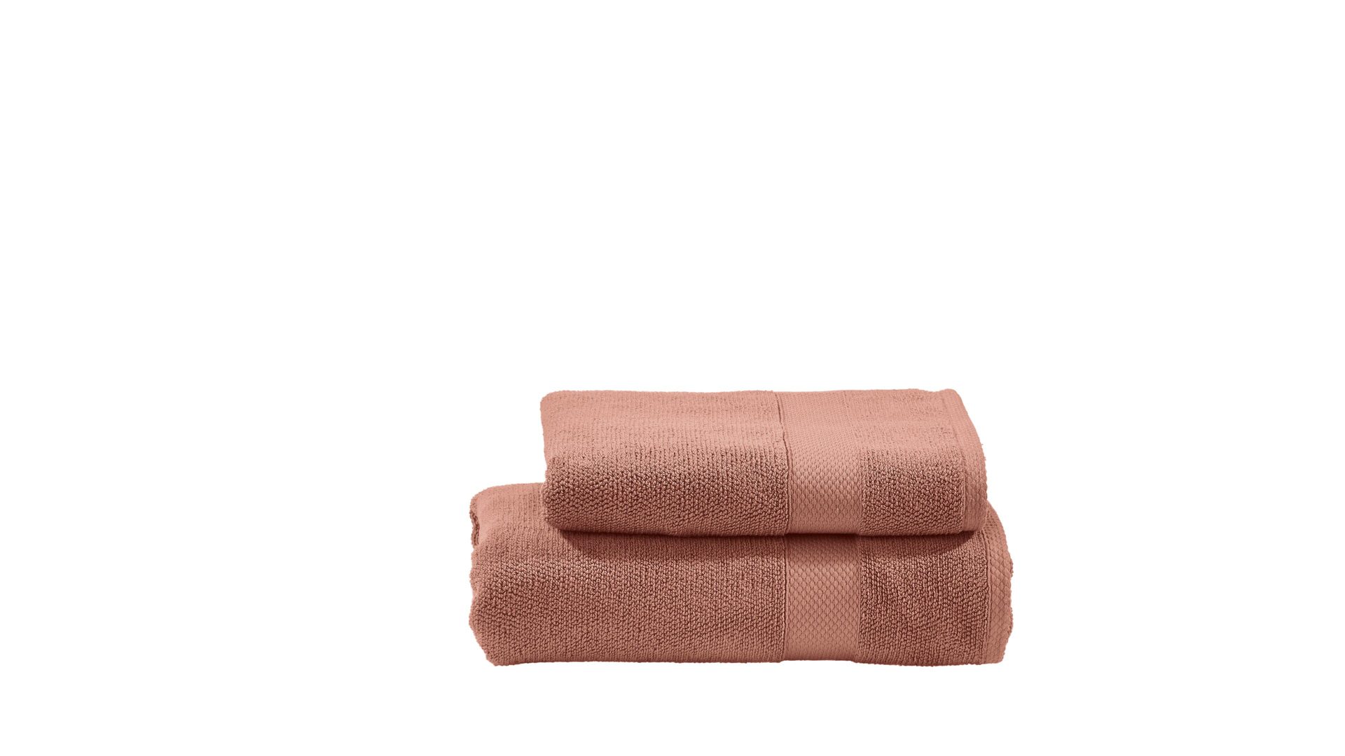 Handtuch-Set Done® by karabel home company aus Stoff in Orange DONE® Handtuch-Set Deluxe - luxuriöse Heimtextilien wüstensandfarbene Baumwolle – zweiteilig