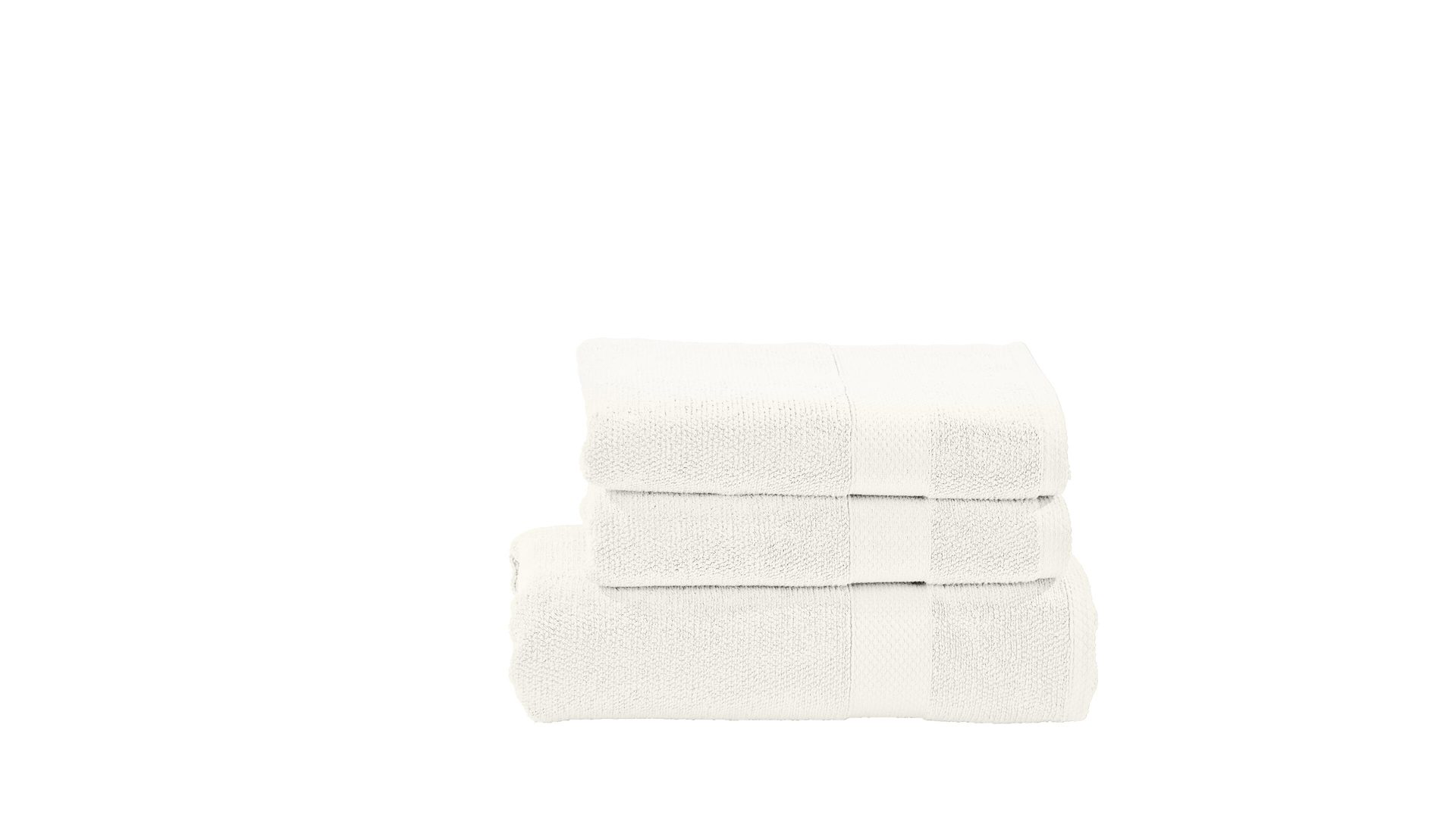 Handtuch-Set Done.® aus Stoff in Weiß done.® Handtuch-Set Deluxe - Heimtextilien weiße Baumwolle  – dreiteilig