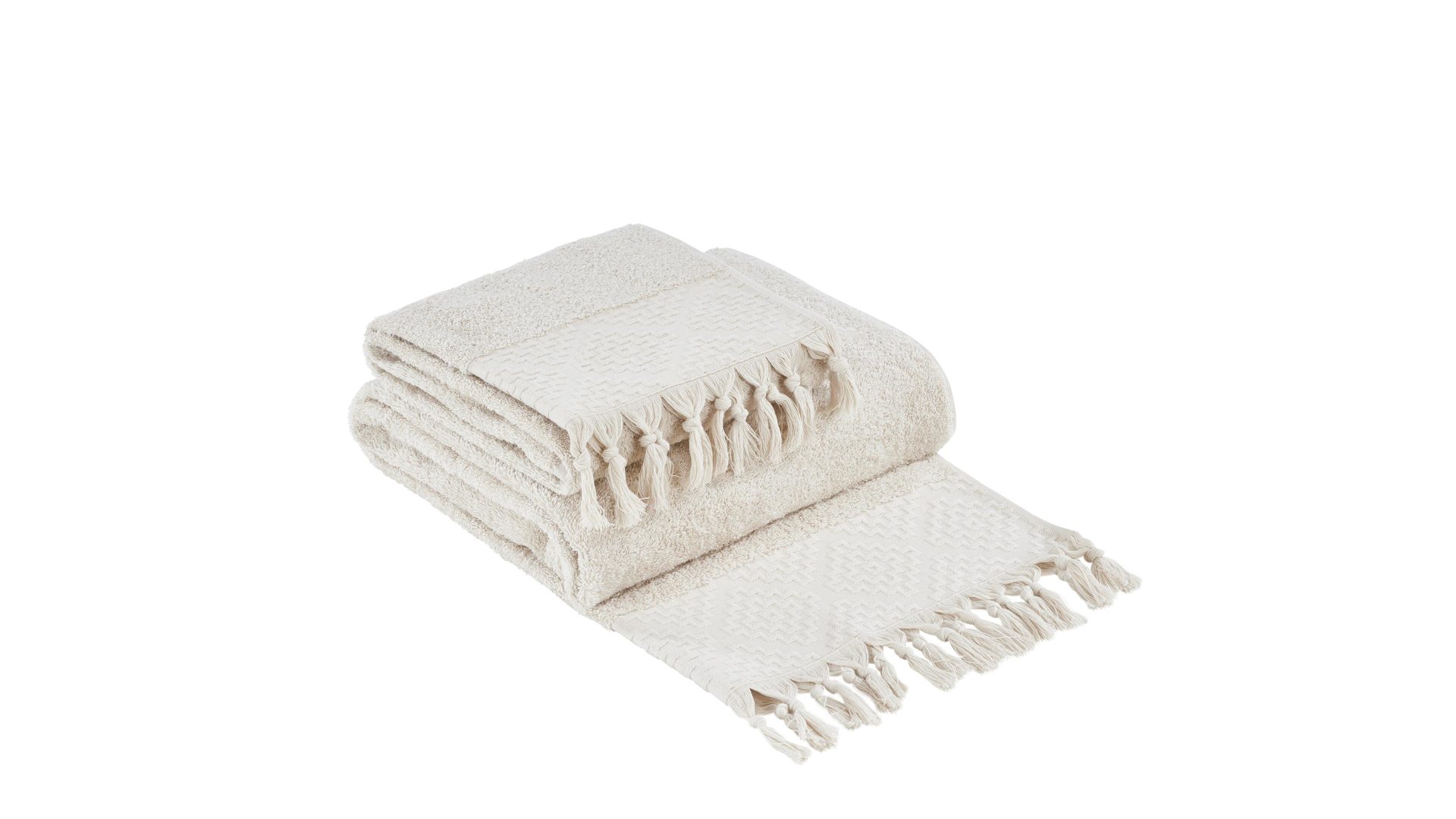 Handtuch-Set Done® by karabel home company aus Stoff in Beige DONE® Handtuch-Set Provence Boheme - Heimtextilien beige Baumwolle  – zweiteilig
