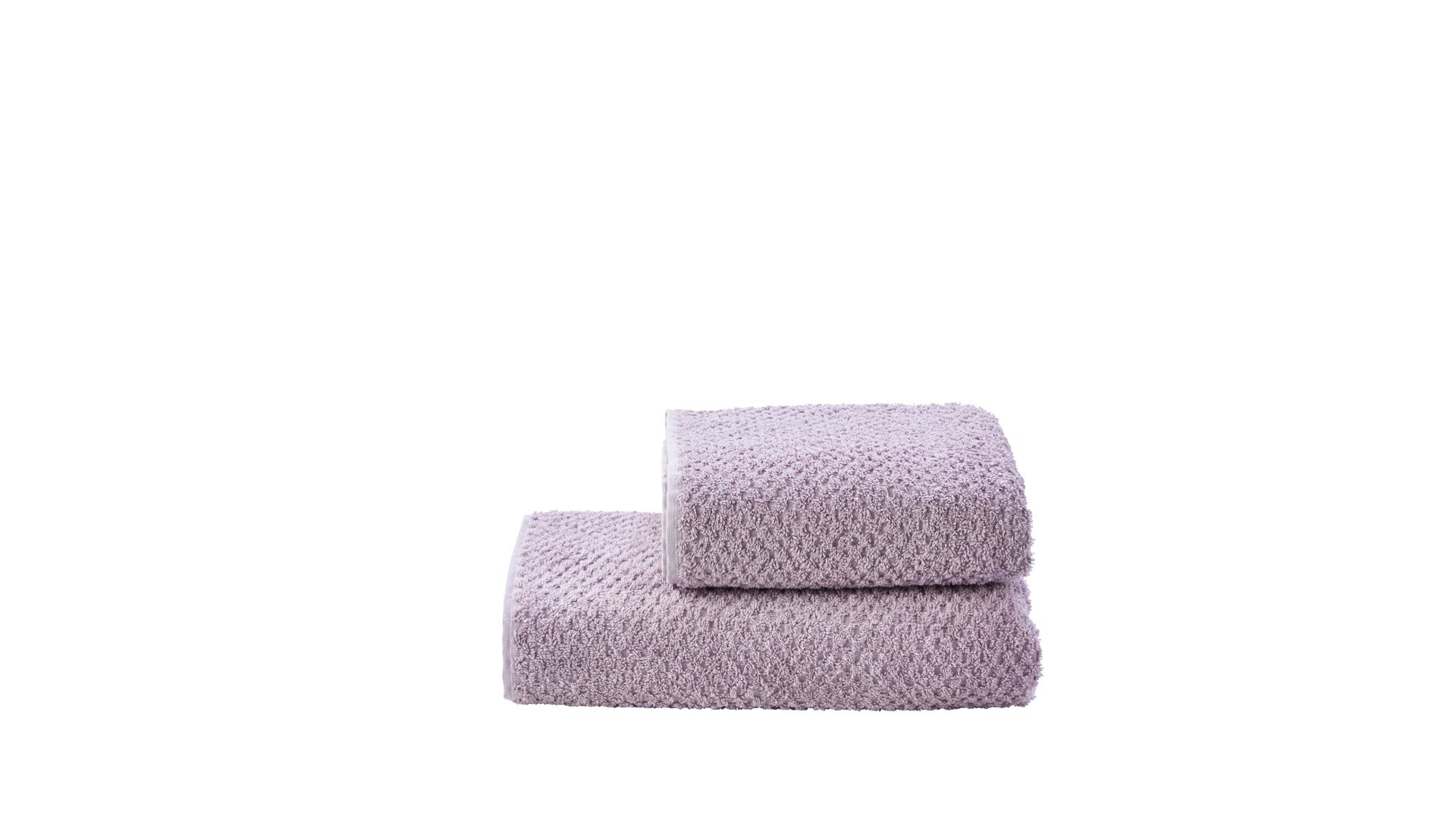 Handtuch-Set Done.® aus Stoff in Pastell done.® Handtuch-Set Provence Honeycomb altrosafarbene Baumwolle  – zweiteilig