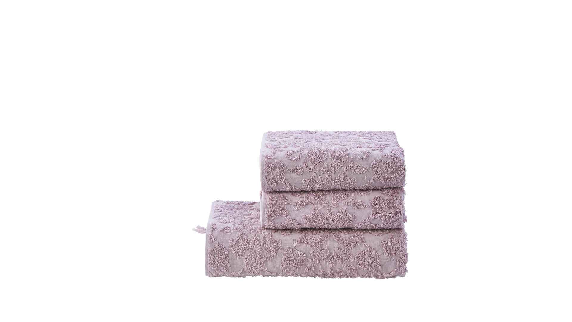 Handtuch-Set Done® by karabel home company aus Stoff in Pastellfarben DONE® Handtuch-Set Provence Ornaments altrosafarbene Baumwolle  – dreiteilig