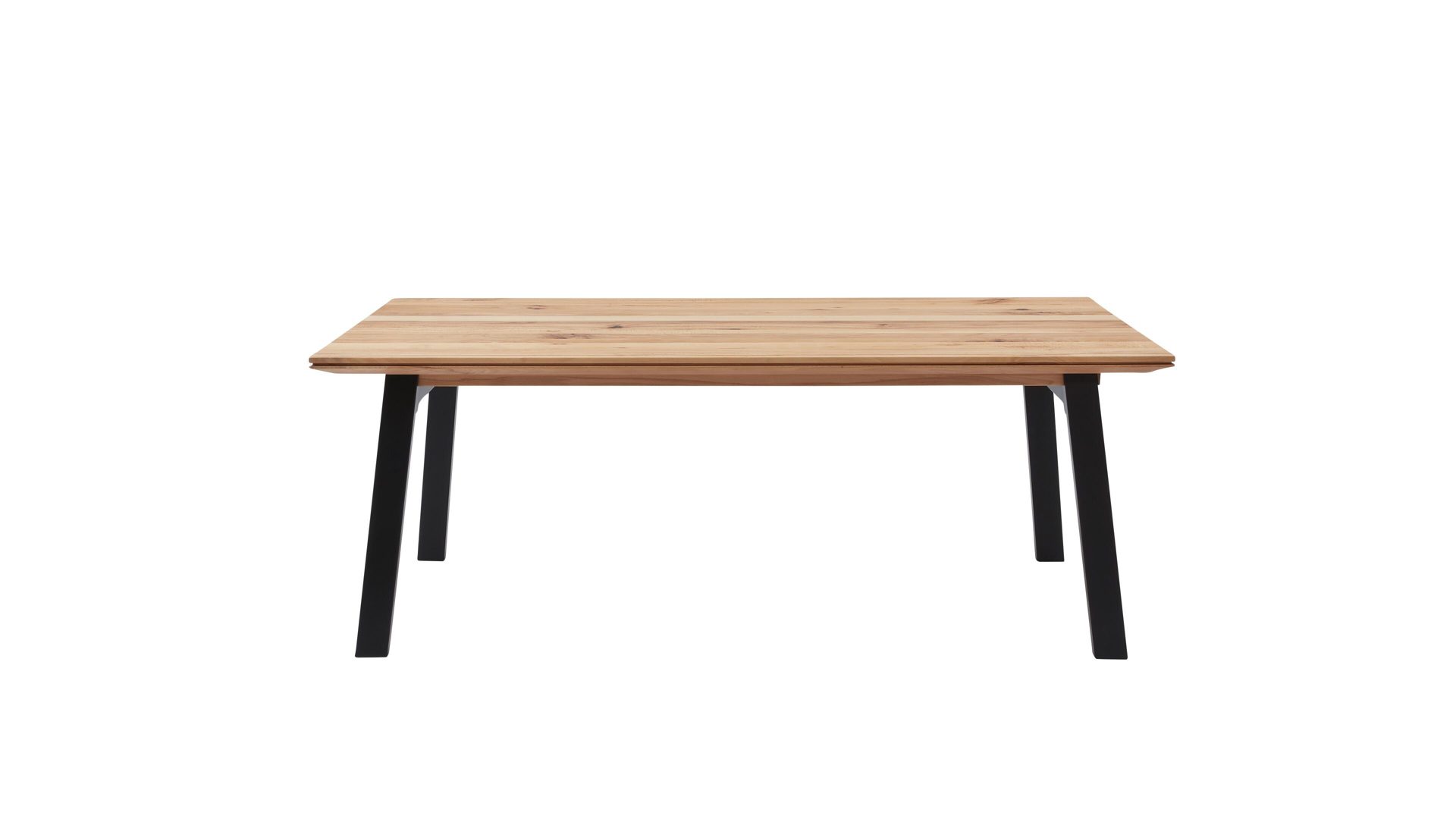 Auszugtisch Niehoff sitzmÖbel il aus Holz in Holzfarben Interliving Esszimmer Serie 5102 – Auszugtisch Charakter-Kernbuche & schwarzes Eisen – ca. 200 x 100 cm