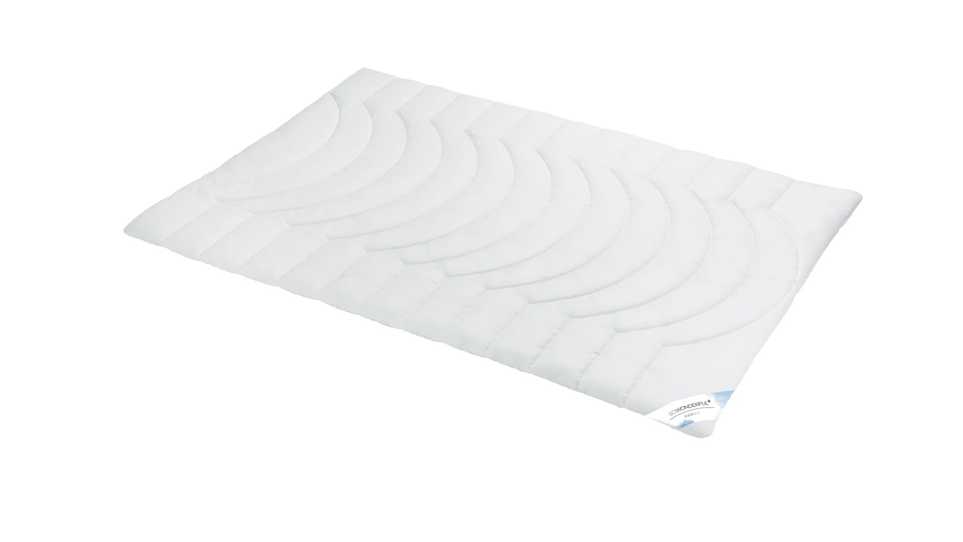 Faserdecke SO!WONDERFUL aus Stoff in Weiß SO!WONDERFUL Faserdecke Premium 3D-Hohlfaser, 700 g – ca. 135 x 200 cm