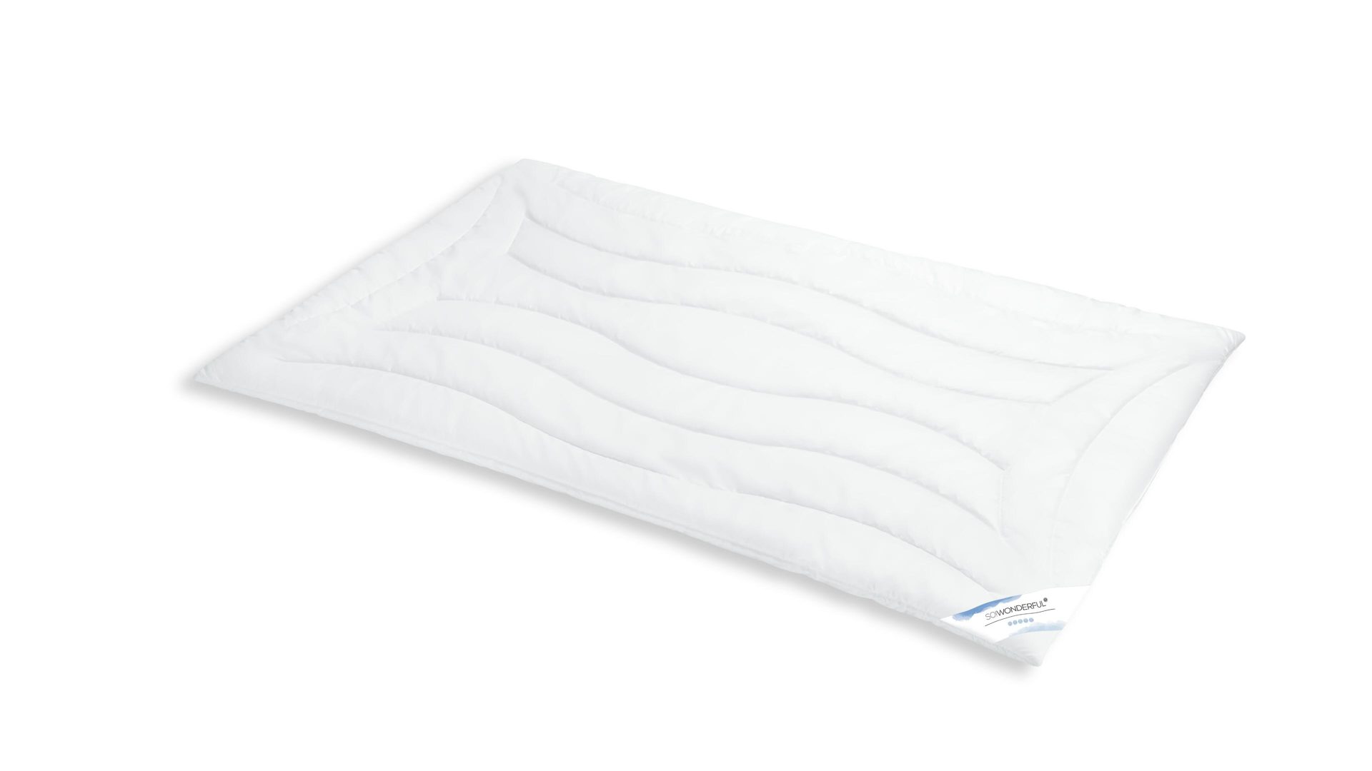 Faserdecke SO!WONDERFUL aus Stoff in Weiß SO!WONDERFUL Duo-Faserdecke Exclusiv Hollofil Spring, 1050 g – ca. 155 x 200 cm