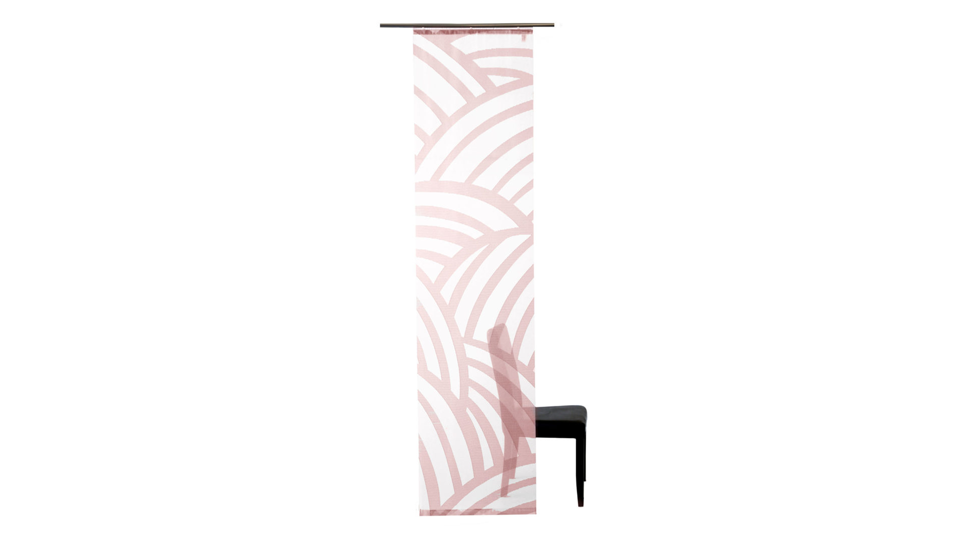 Flächenvorhang Indes fuggerhaus textil gmbh aus Stoff in Pastellfarben HOMING Flächenvorhang Lukas rose grafisch gemustert - ca. 60 x 245 cm
