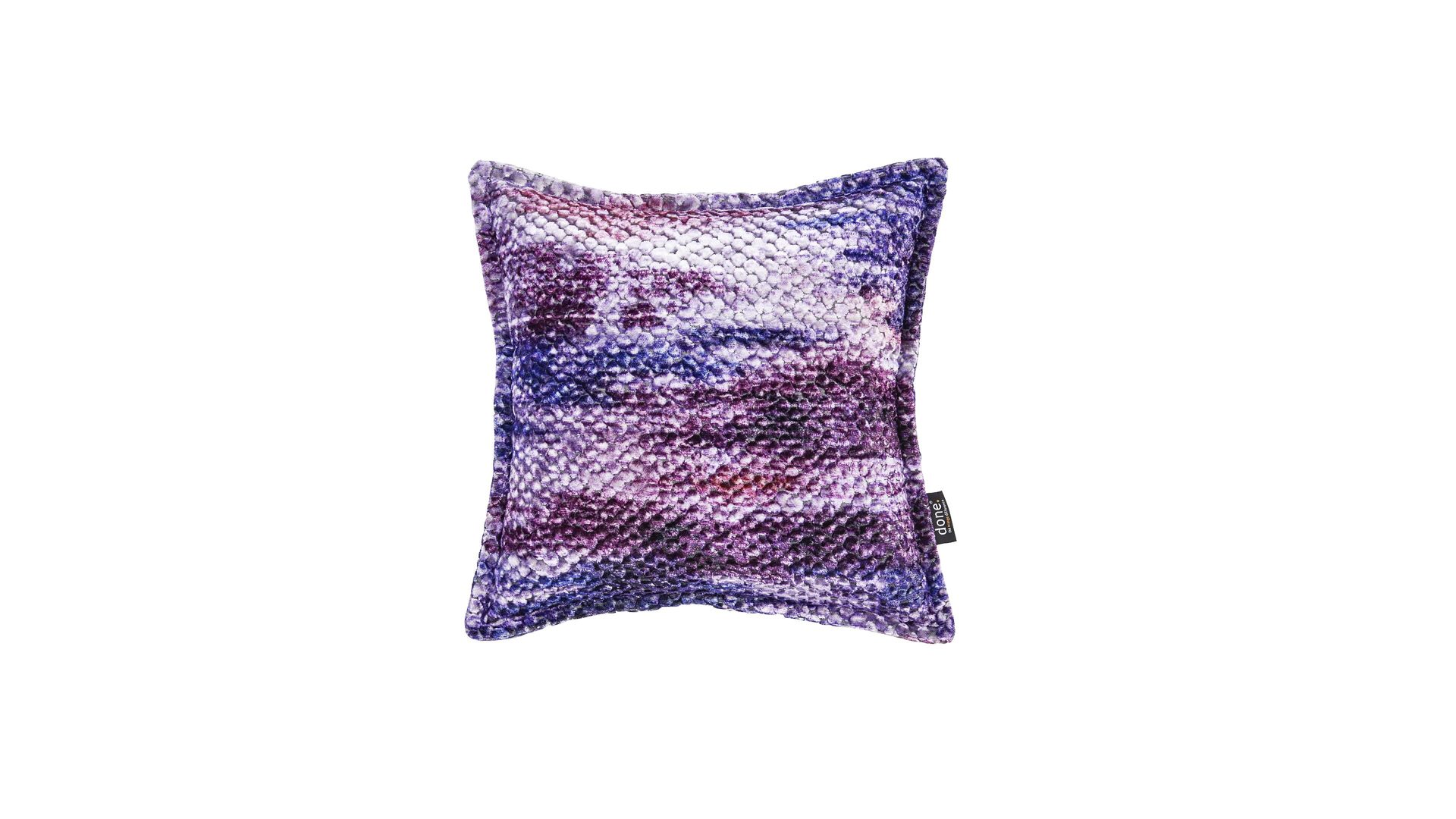 Kissenbezug /-hülle Done.® aus Stoff in Lila done.® Kissenhülle Cushion Glam Colour lila gemusterter Samt – ca. 45 x 45 cm
