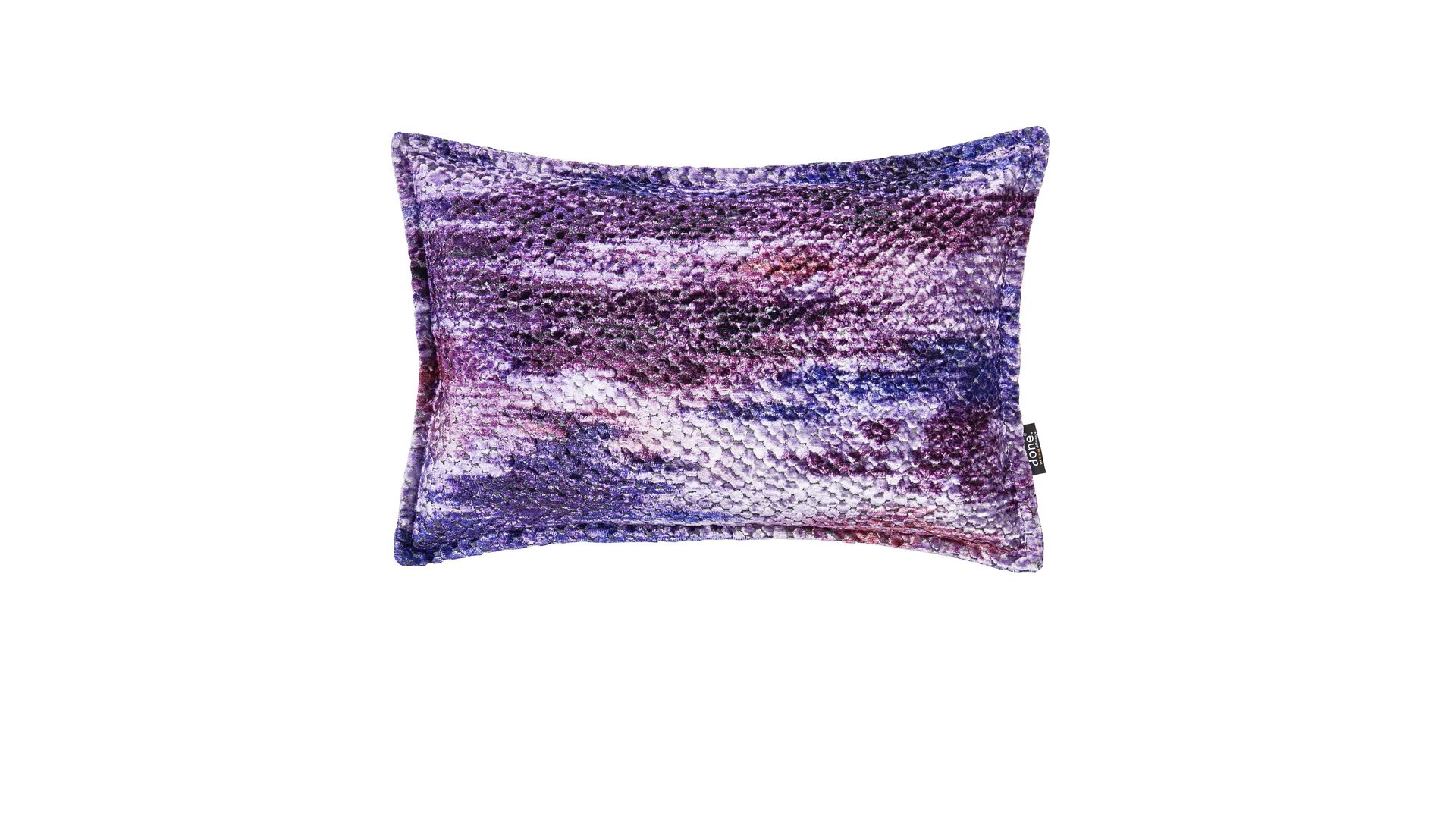 Kissenbezug /-hülle Done by karabel home company aus Stoff in Lila done Kissenhülle Cushion Glam Colour lila gemusterter Samt – ca. 40 x 60 cm
