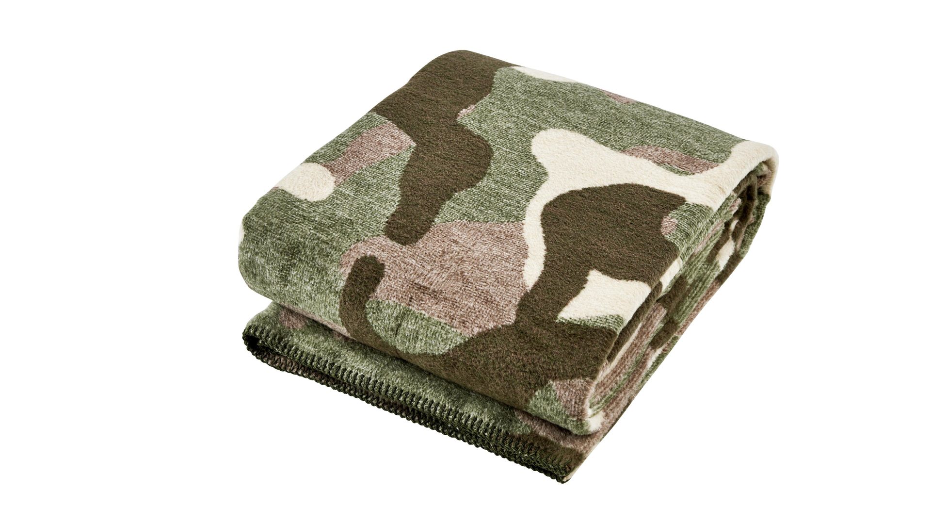 Wohndecke Done.® aus Stoff in Braun done.® Wohndecke Blanket Camouflage braunes Camouflagemuster – ca. 150 x 200 cm