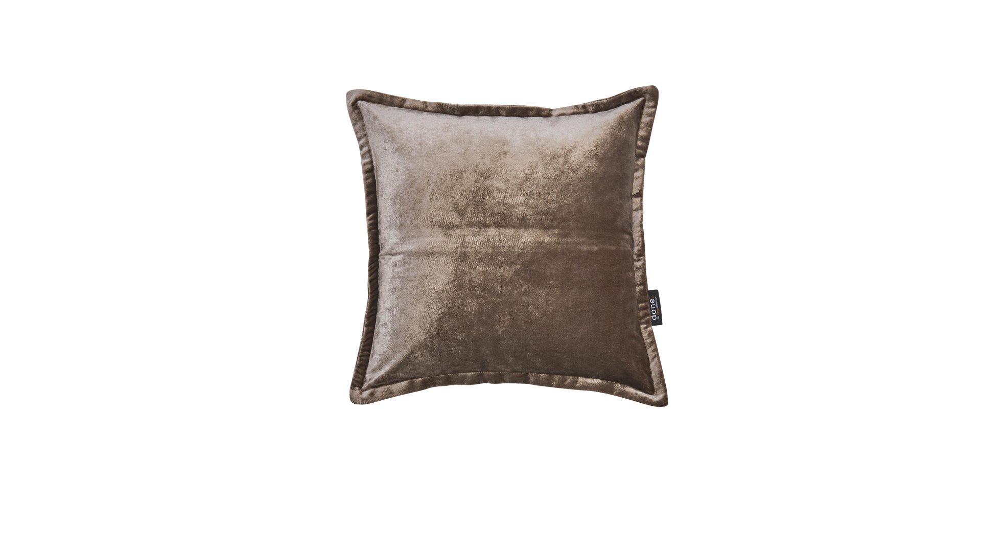 Kissenbezug /-hülle Done.® aus Stoff in Grau done.® Kissenhülle Cushion Glam taupefarbener Samt – ca. 45 x 45 cm