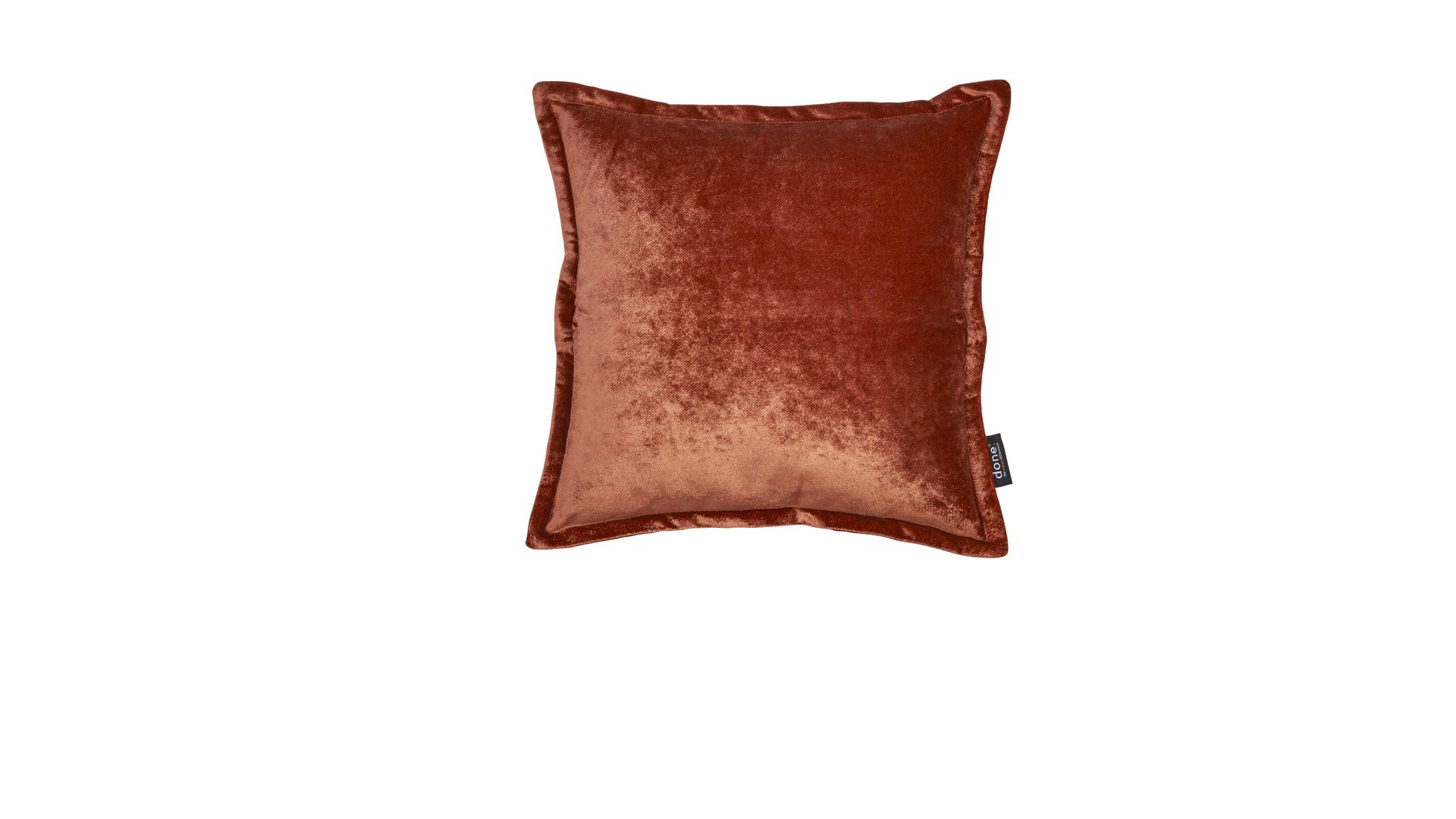 Kissenbezug /-hülle Done.® aus Stoff in Braun done.® Kissenhülle Cushion Glam rostfarbener Samt – ca. 45 x 45 cm