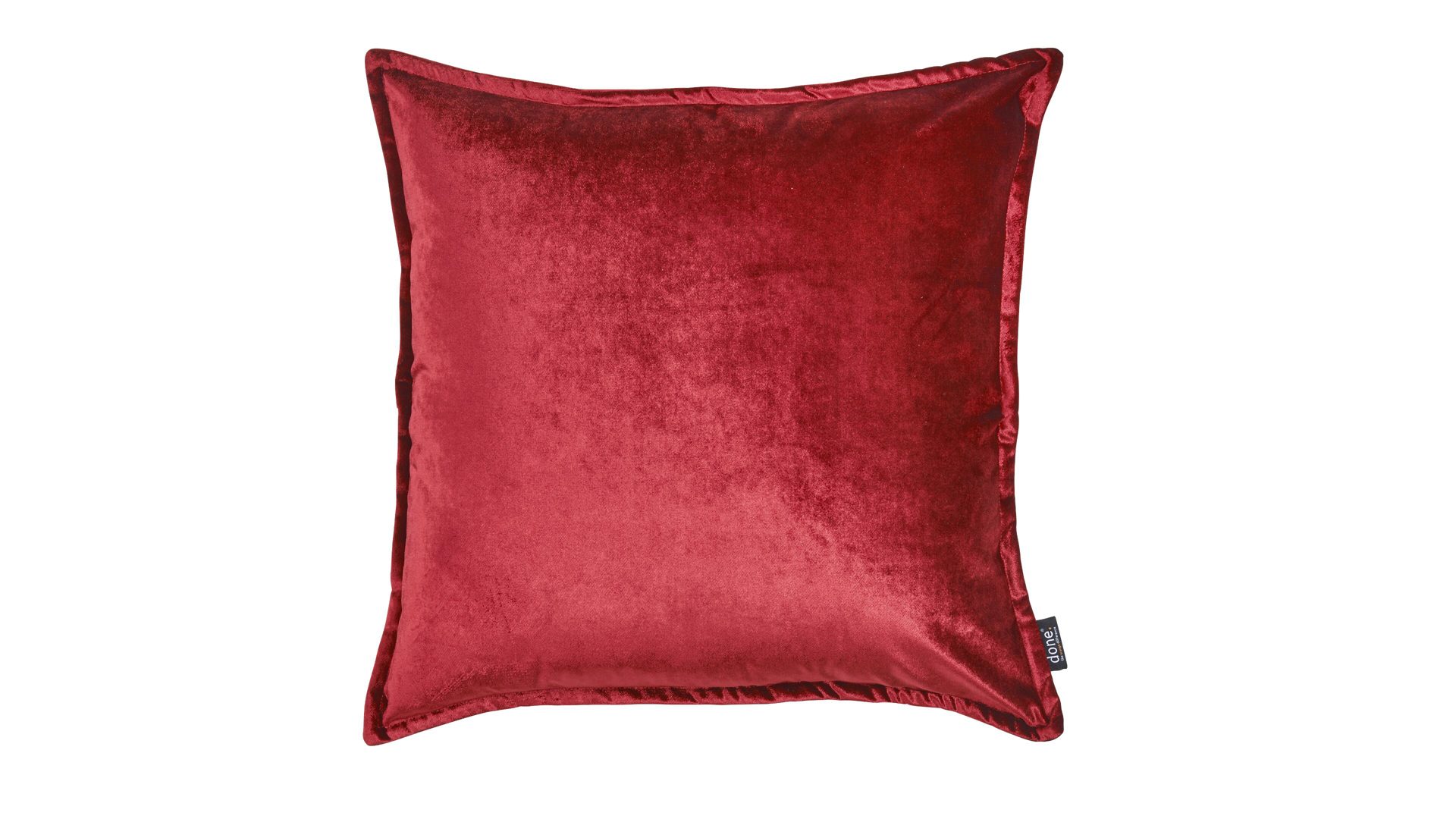 Kissenbezug /-hülle Done.® aus Stoff in Dunkelrot done.® Kissenhülle Cushion Glam roter Samt – ca. 65 x 65 cm