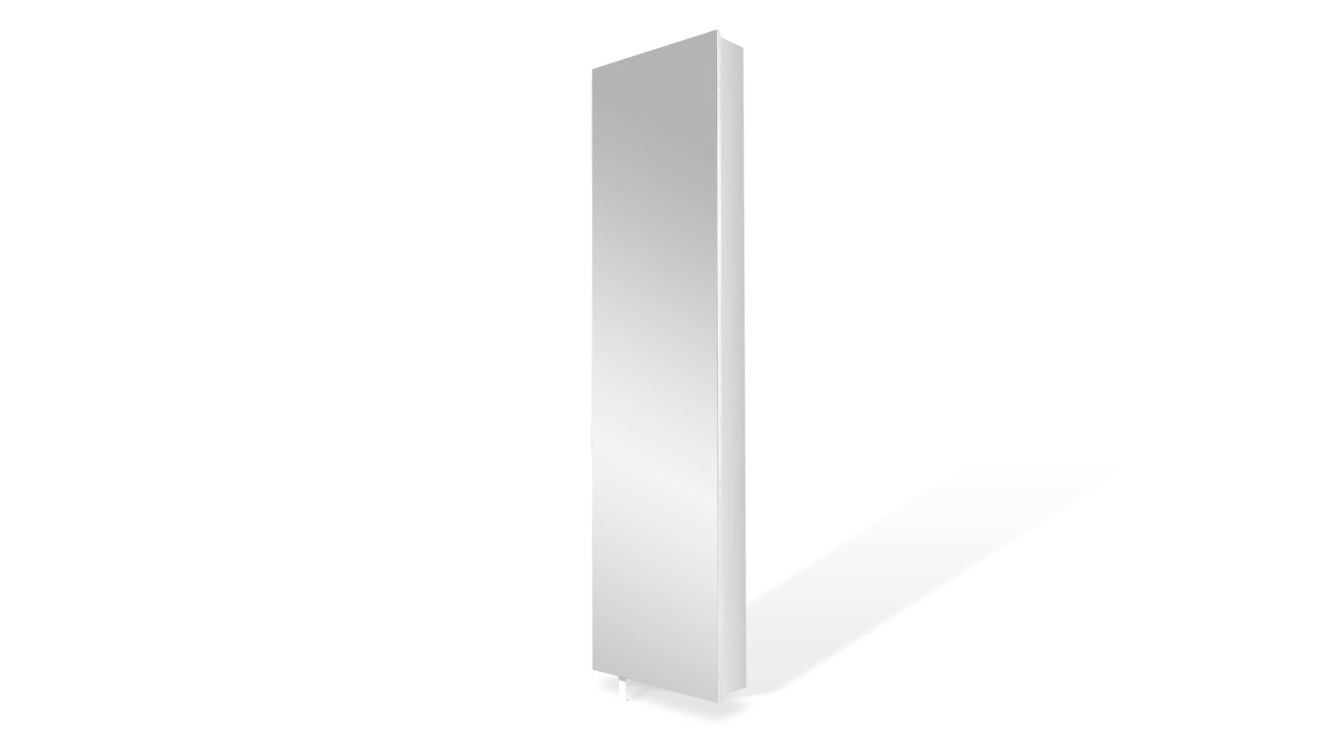 Schuhschrank Germania i.i. aus Holz in Weiß Mehrzweckschrank bzw. Drehschrank als Stauraumlösung weiße Kunststoffoberflächen - fünf Fächer & ein Ablageboden, eine Spiegeltür