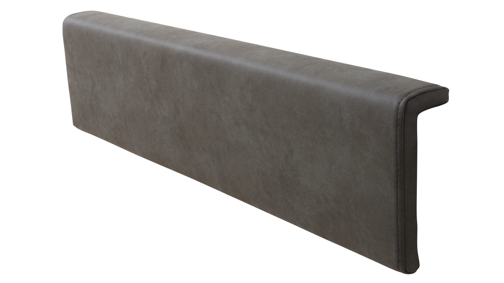 Kissen-Set Interliving aus Stoff in Dunkelgrau Interliving Schlafzimmer Serie 1019 – Kopfteilpolster-Set graues Kunstleder – zweiteilig, für ca. 160 cm Breite