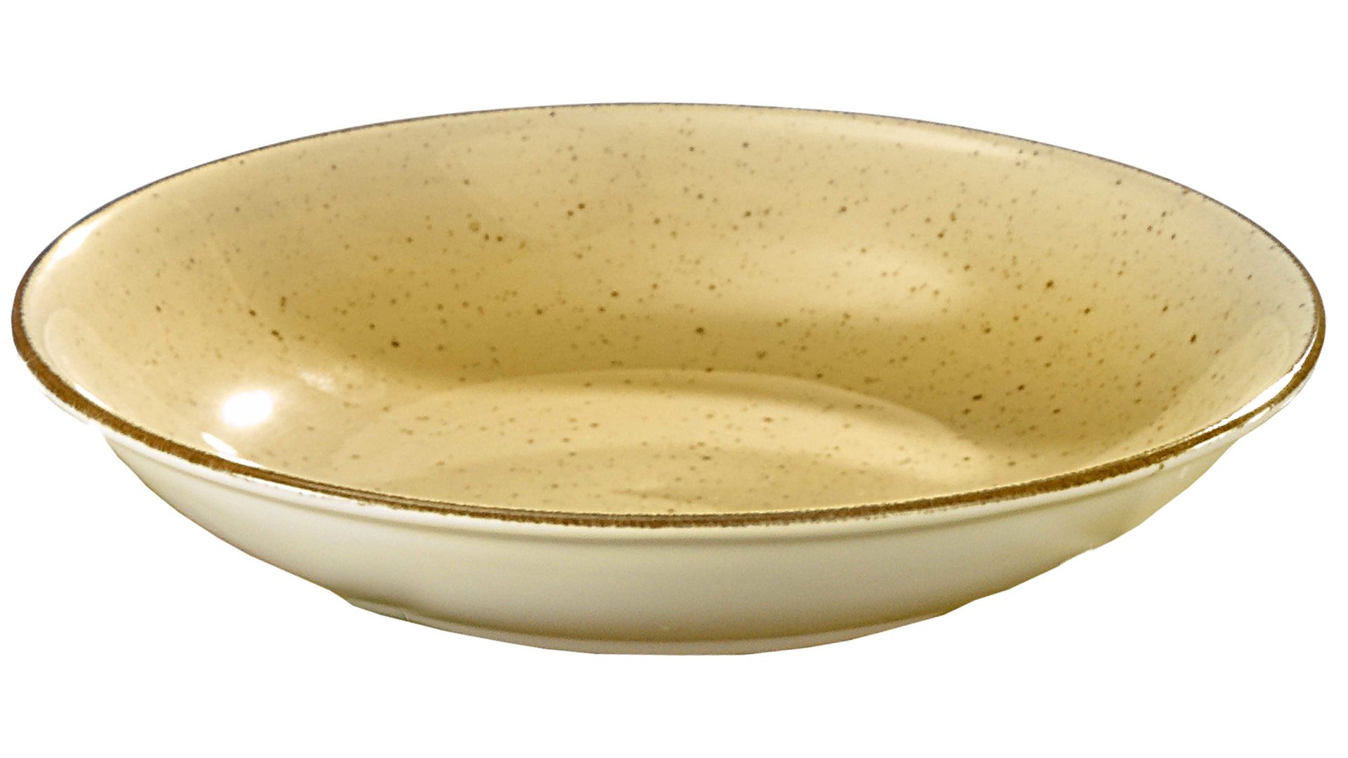 Suppenteller Creatable aus Porzellan in Gelb CREATABLE Vintage Nature – Suppenteller curryfarbenes Porzellan – Durchmesser ca. 23 cm