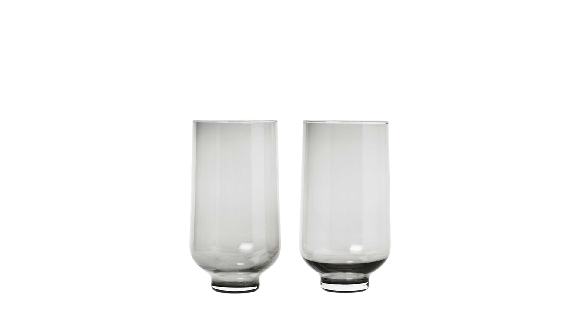 Wasserglas Blomus aus Glas in Schwarz blomus Trinkglas-Set Flow rauchfarbenes Glas – zweiteilig, ca. 400 ml