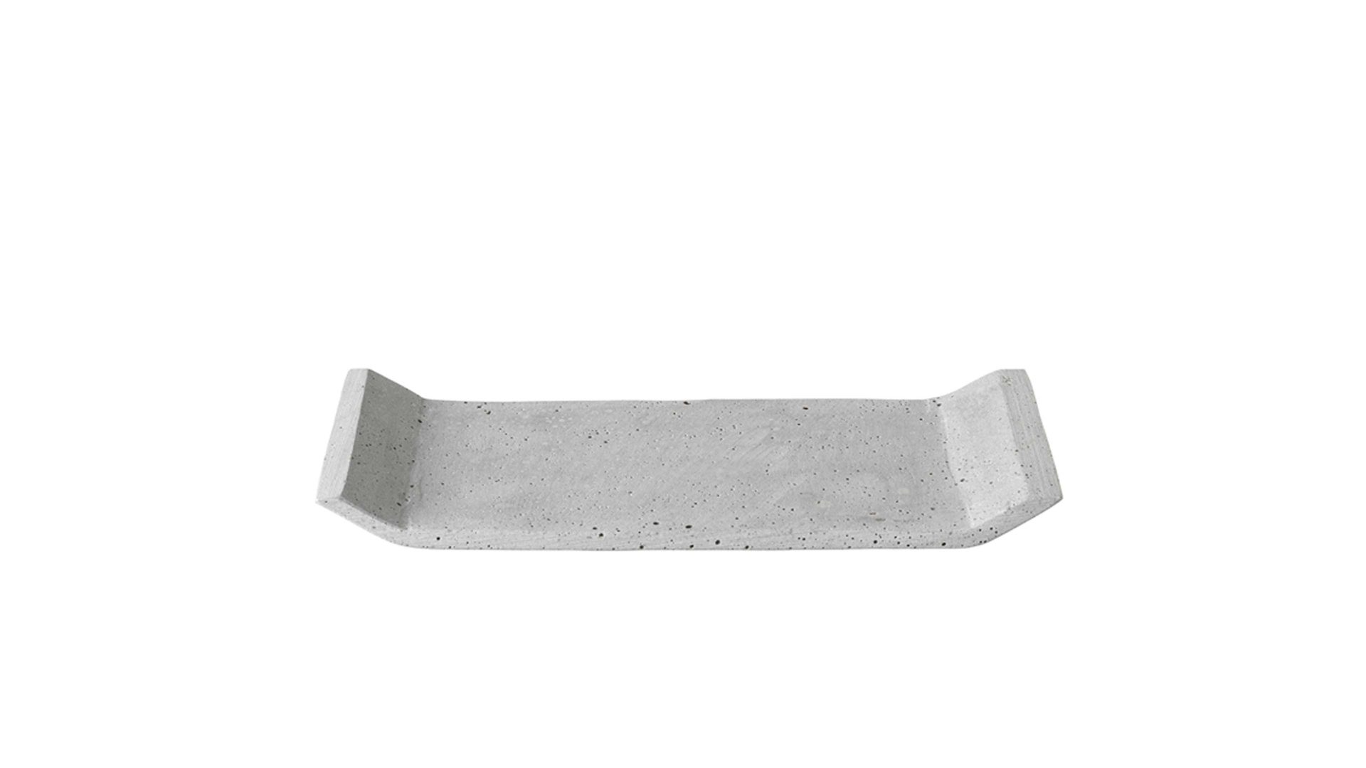Tablett Blomus aus Kunststoff in Grau blomus Dekotablett Moon hellgrauer Polystone – ca. 30 x 12 cm