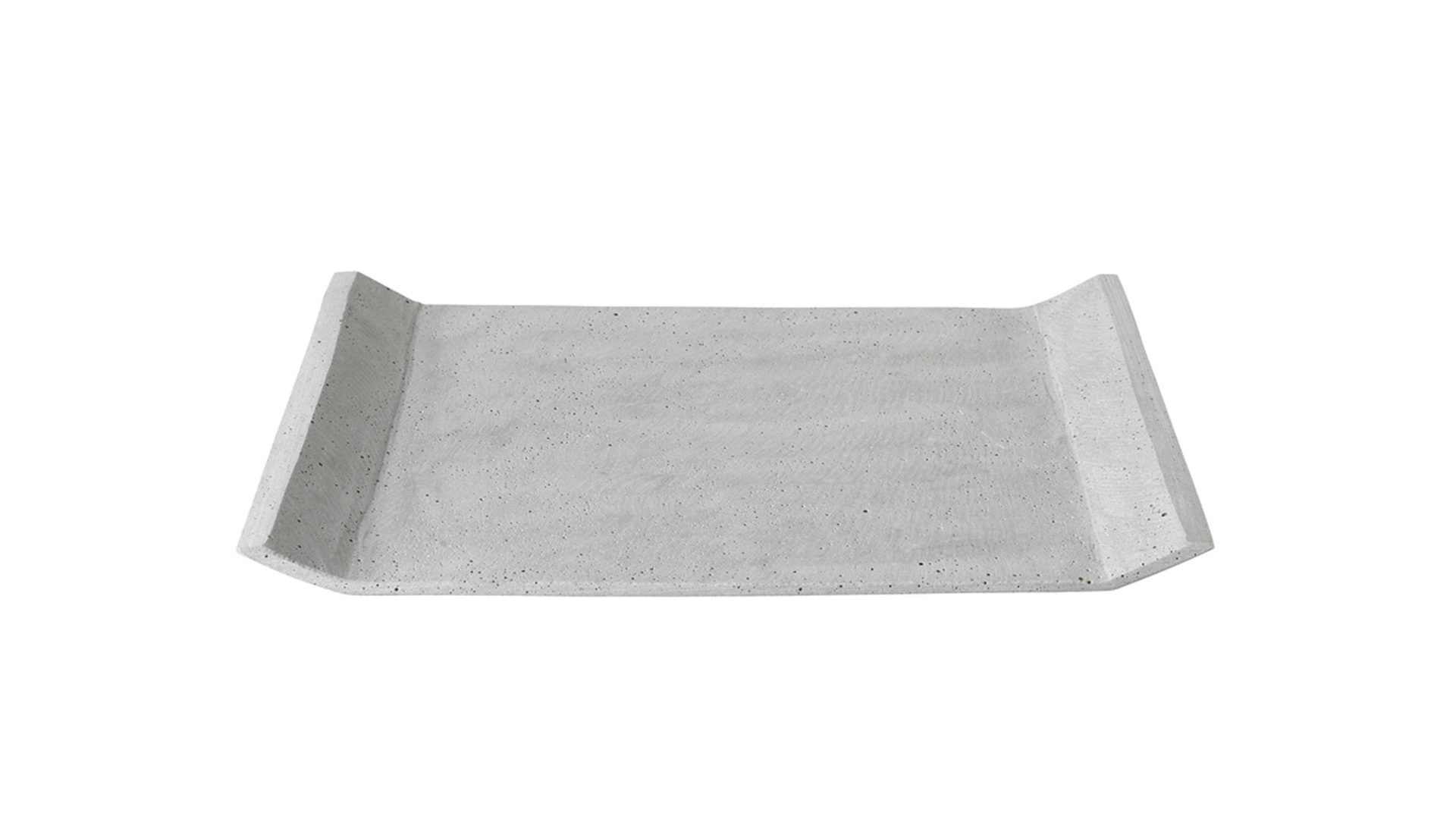 Tablett Blomus aus Kunststoff in Grau blomus Dekotablett Moon hellgrauer Polystone – ca. 39 x 29 cm