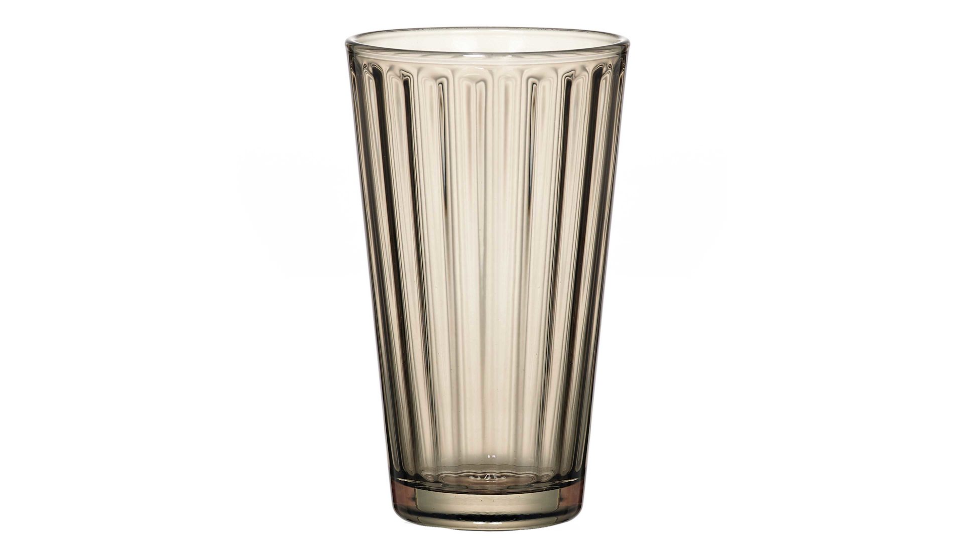 Longdrinkglas Ritzenhoff & breker aus Glas in Braun Flirt Longdrinkglas Lawe rauchfarbenes Riffelglas – ca. 400 ml