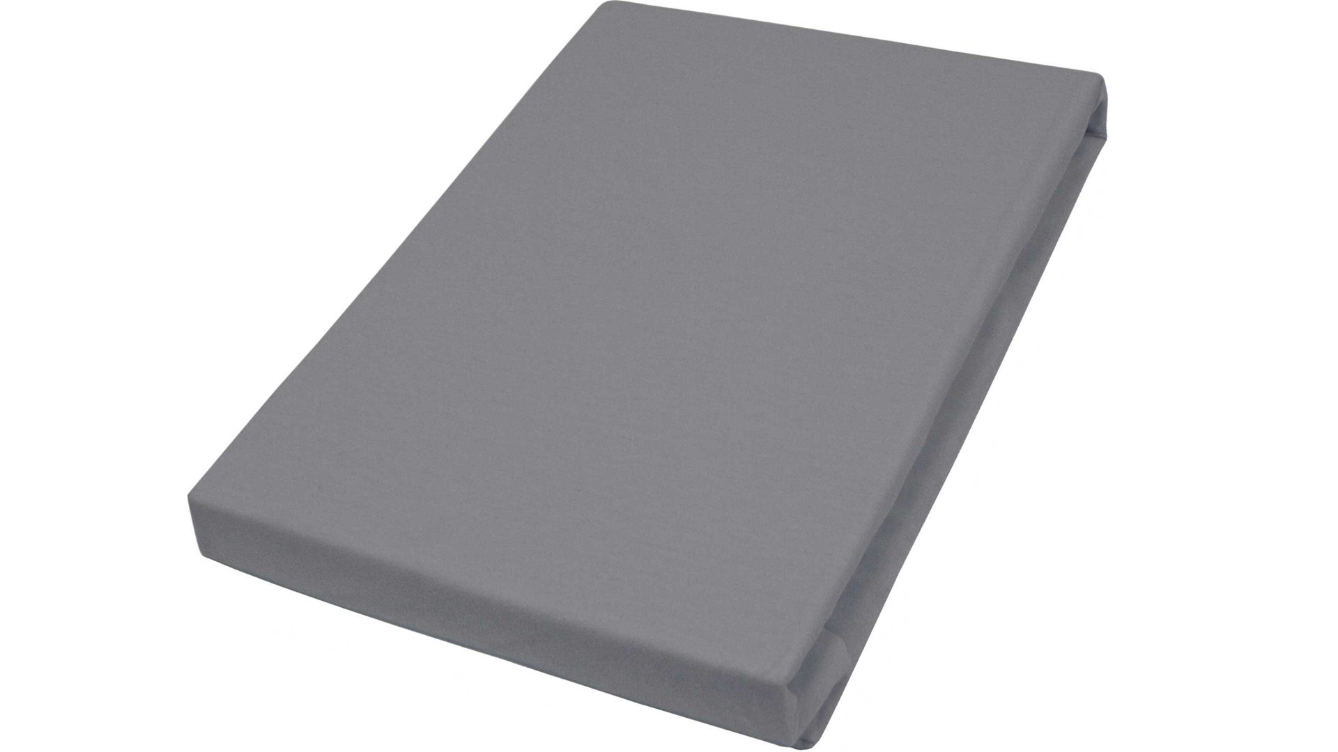 Spannbettlaken H. g. hahn haustextilien® aus Stoff in Anthrazit HAHN Spannbettlaken anthrazitfarbener Baumwolljersey - ca. 150 x 200 cm