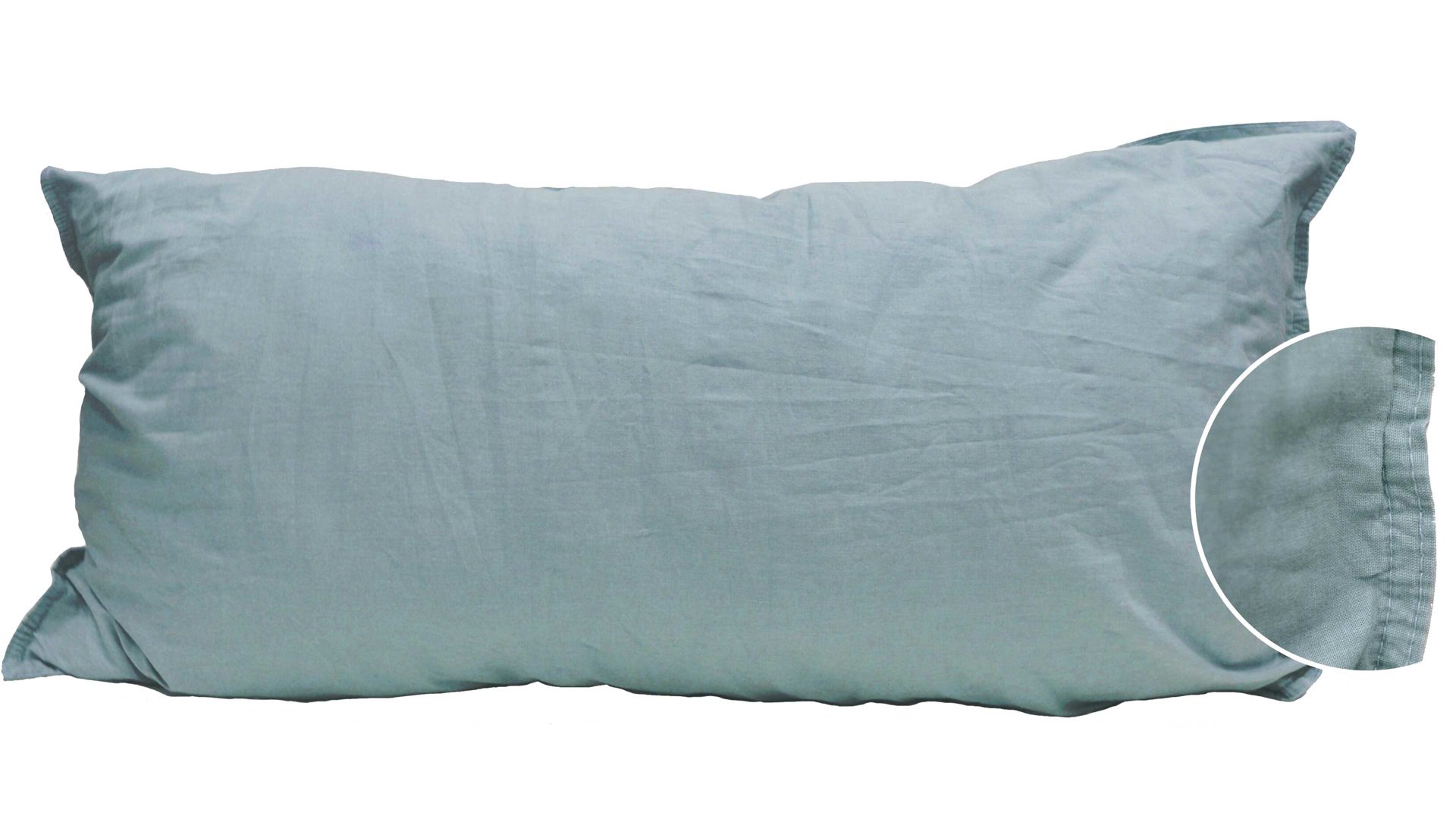 Kissenbezug /-hülle H.g. hahn haustextilien aus Stoff in Grün HAHN Kissenbezug Stone Washed flaschengrüne Baumwolle – ca. 40 x 80 cm