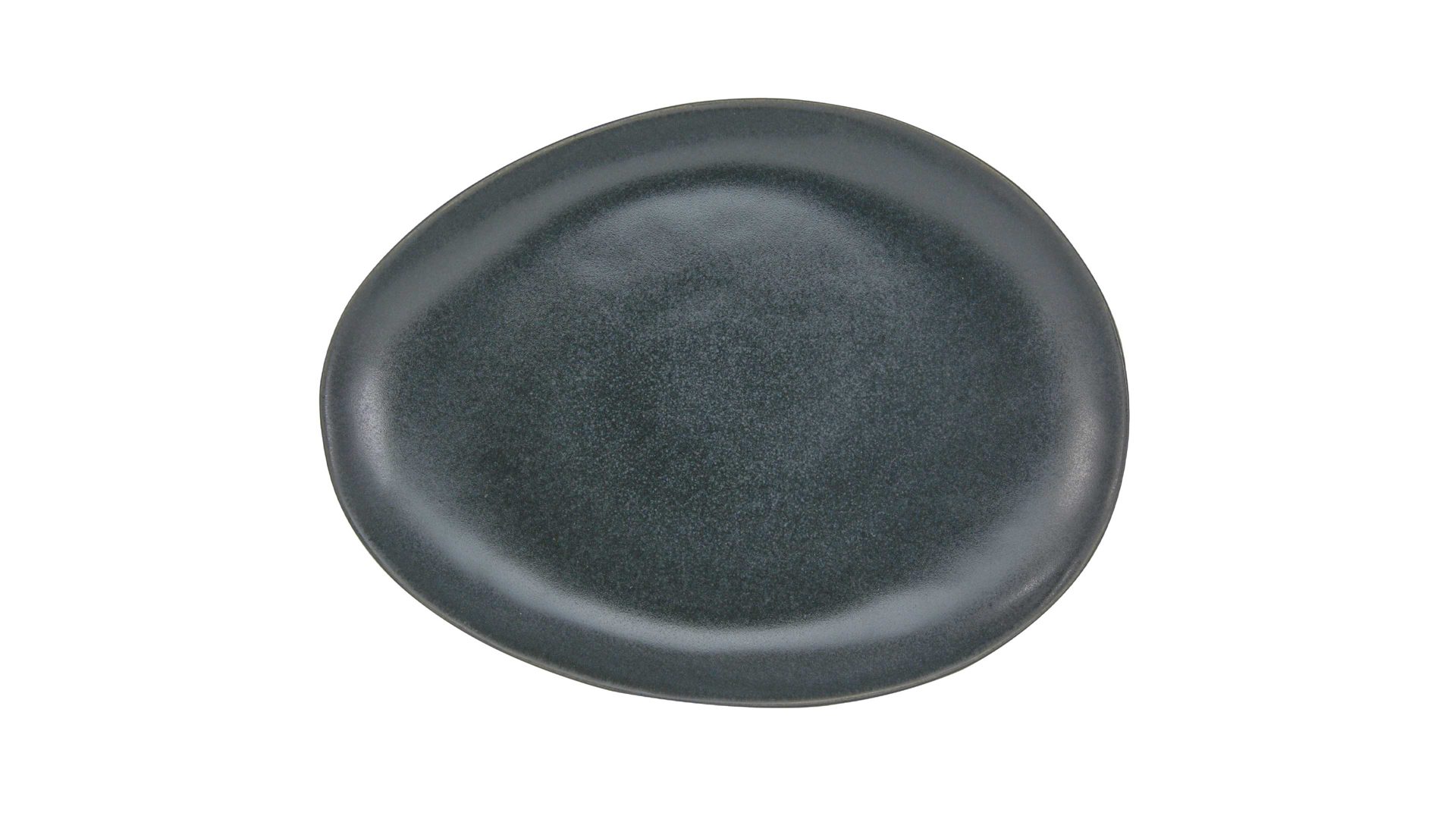 Essteller Creatable aus Steinzeug in Schwarz CREATABLE Pietra – Speiseteller schwarzes Steinzeug – ca. 27 x 20 cm