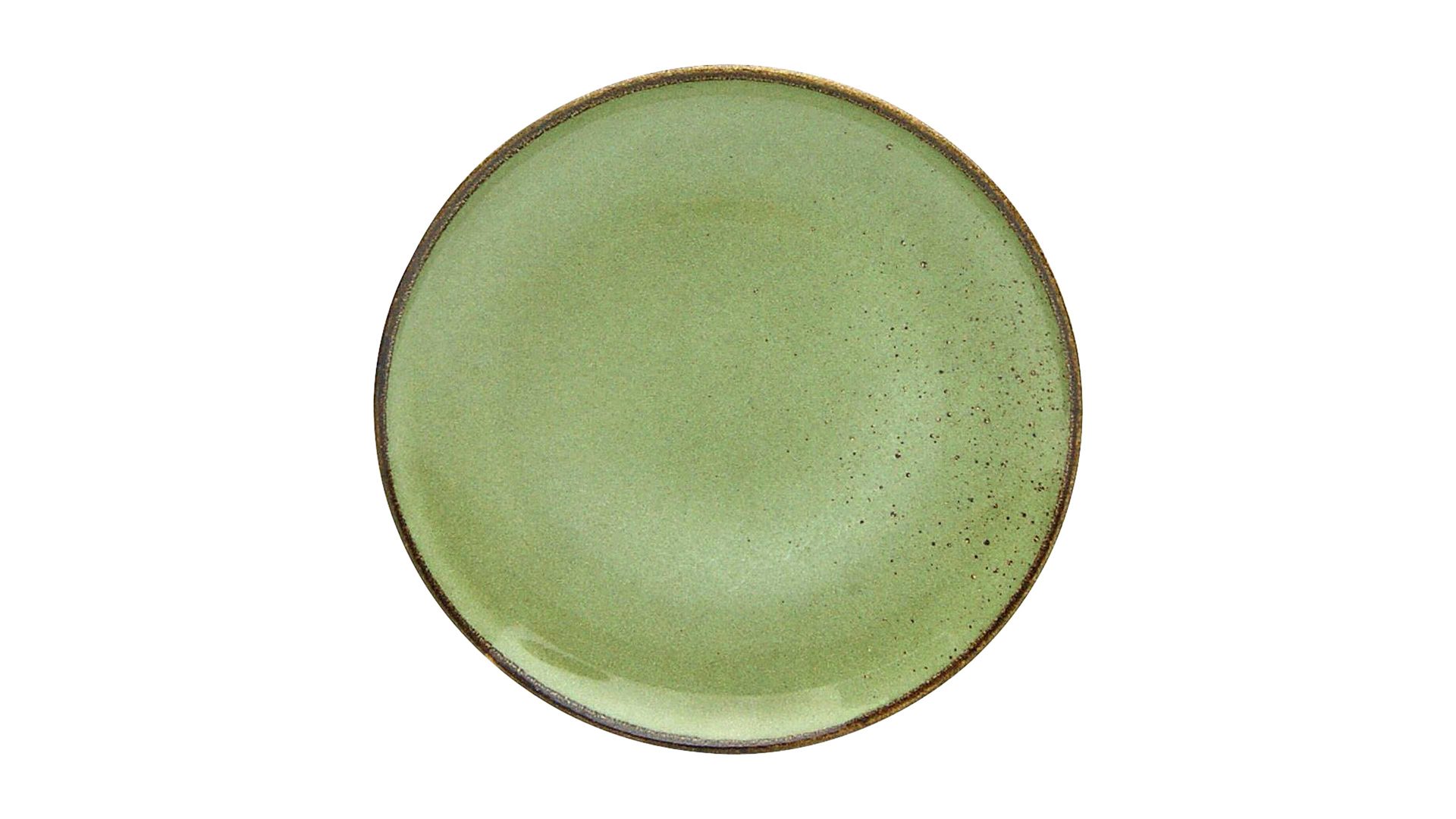 Kuchenteller Creatable aus Stein in Grün CREATABLE Nature Collection – Kuchenteller naturgrünes Steinzeug – Durchmesser ca. 21 cm