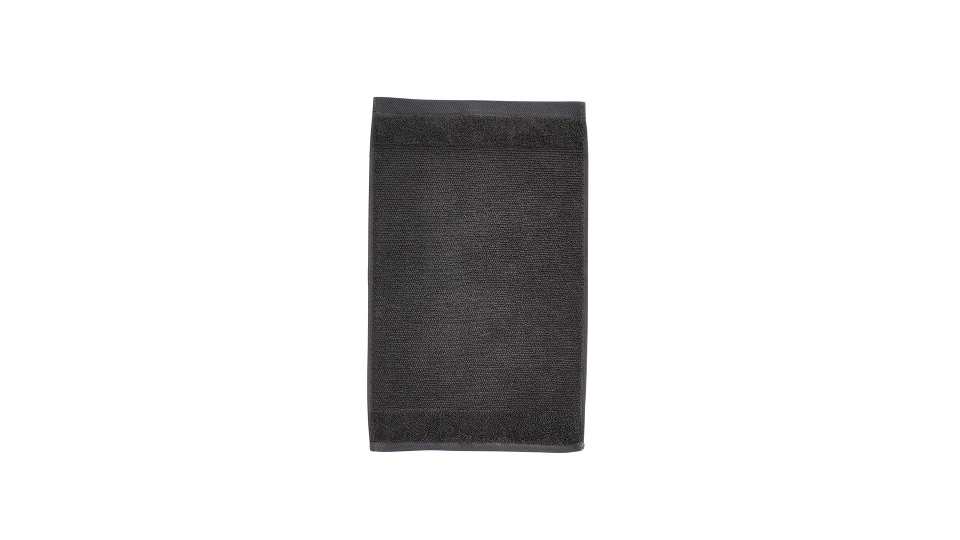 Gästehandtuch Interliving aus Naturfaser in Anthrazit Interliving Handtuch Serie 9108 - Gästehandtuch Anthrazit – ca. 30 x 50 cm