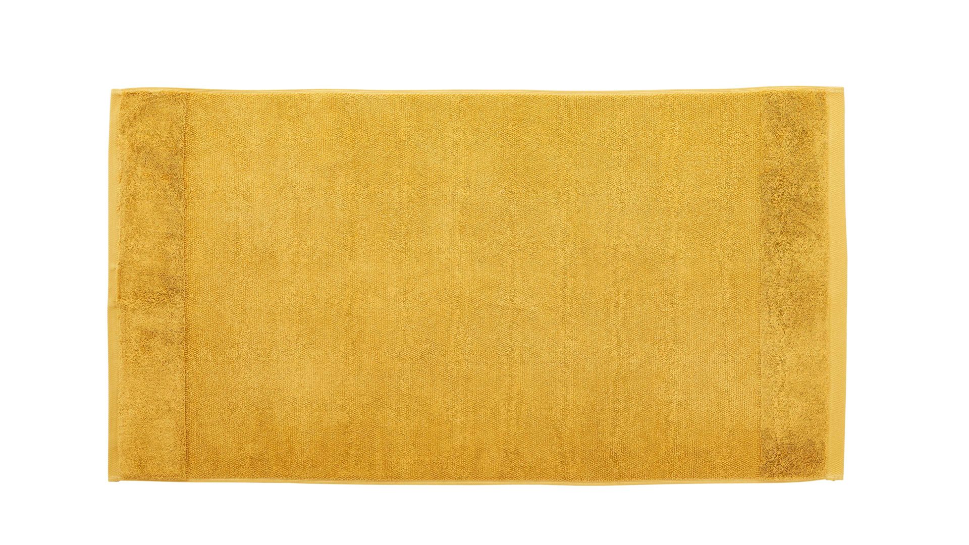 Handtuch Interliving aus Naturfaser in Gelb Interliving Handtuch Serie 9108 - Handtuch Gold – ca. 60 x 110 cm
