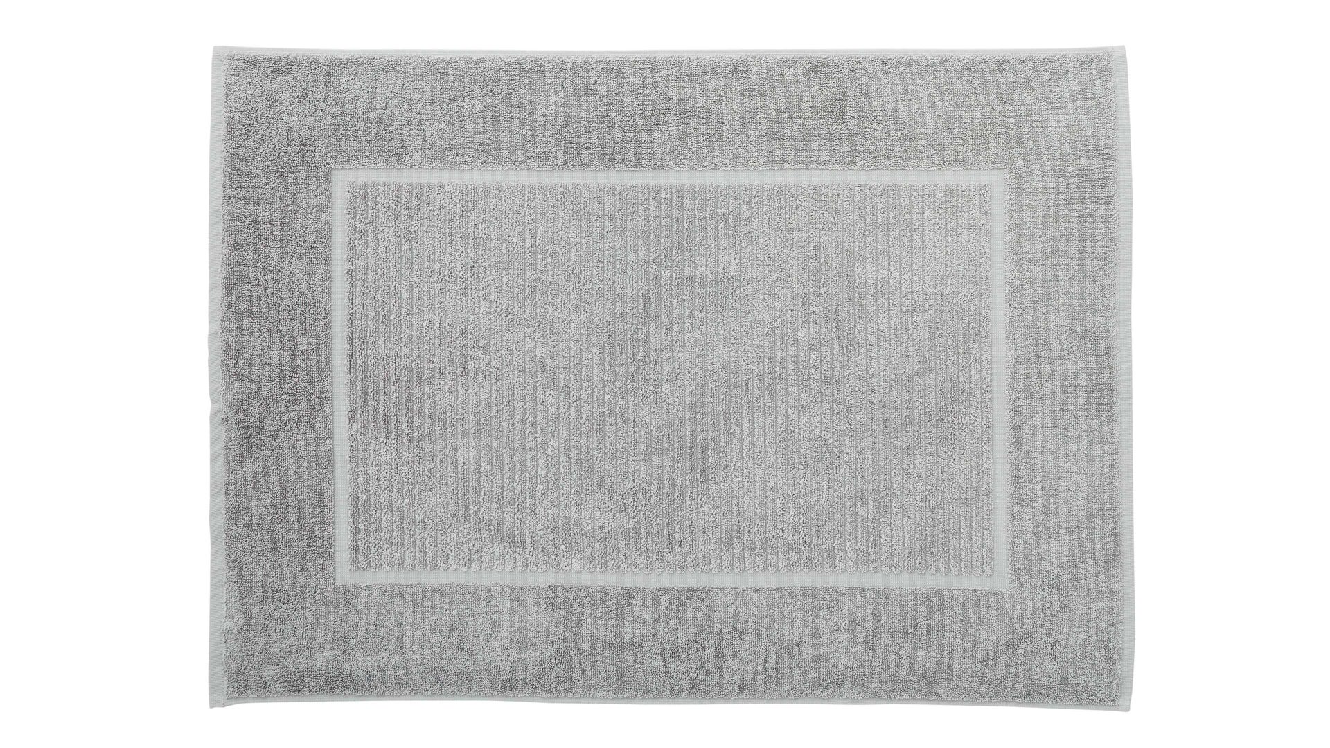 Badematte Interliving aus Naturfaser in Grau Interliving Handtuch Serie 9108 - Badvorleger Silber – ca. 60 x 80 cm