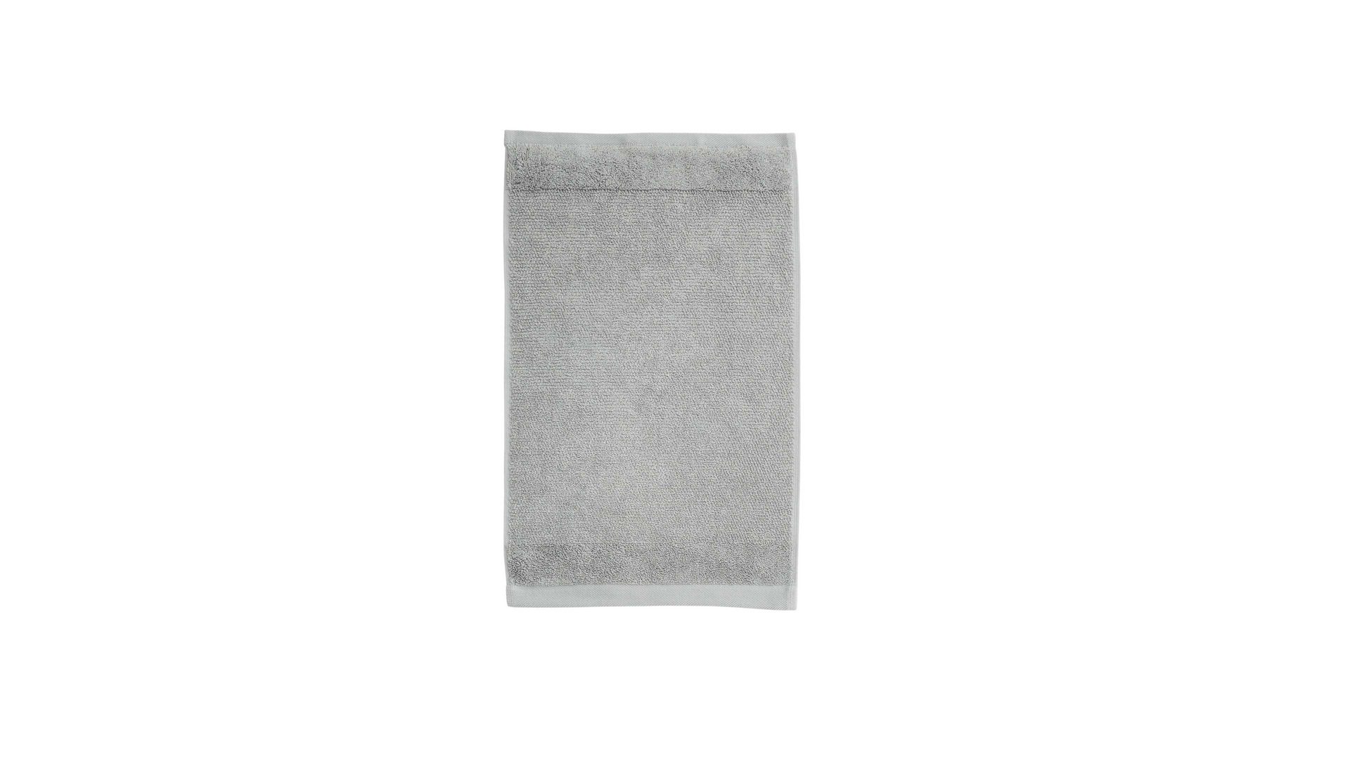 Gästehandtuch Interliving aus Naturfaser in Grau Interliving Handtuch Serie 9108 - Gästehandtuch Silber – ca. 30 x 50 cm