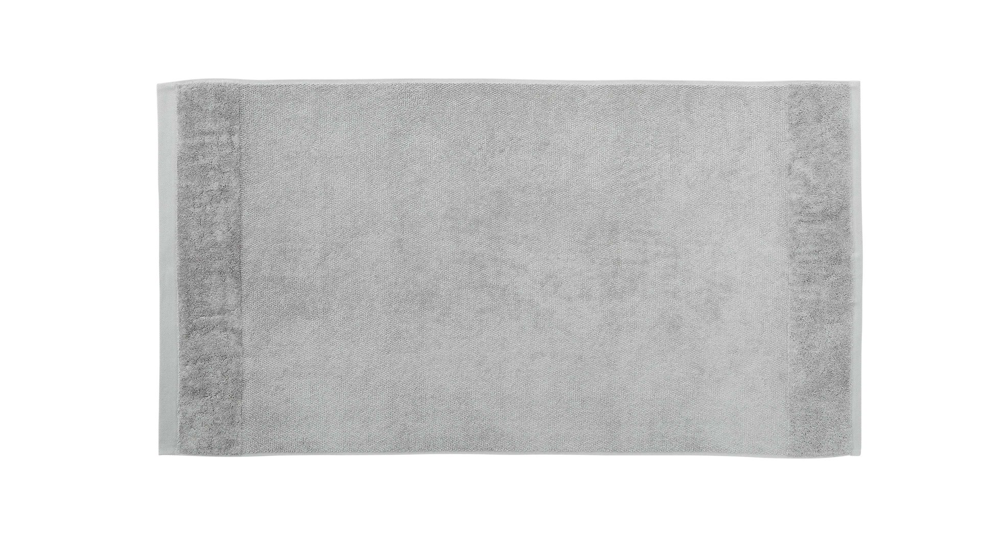 Handtuch Interliving aus Naturfaser in Grau Interliving Handtuch Serie 9108 - Handtuch Silber – ca. 60 x 110 cm