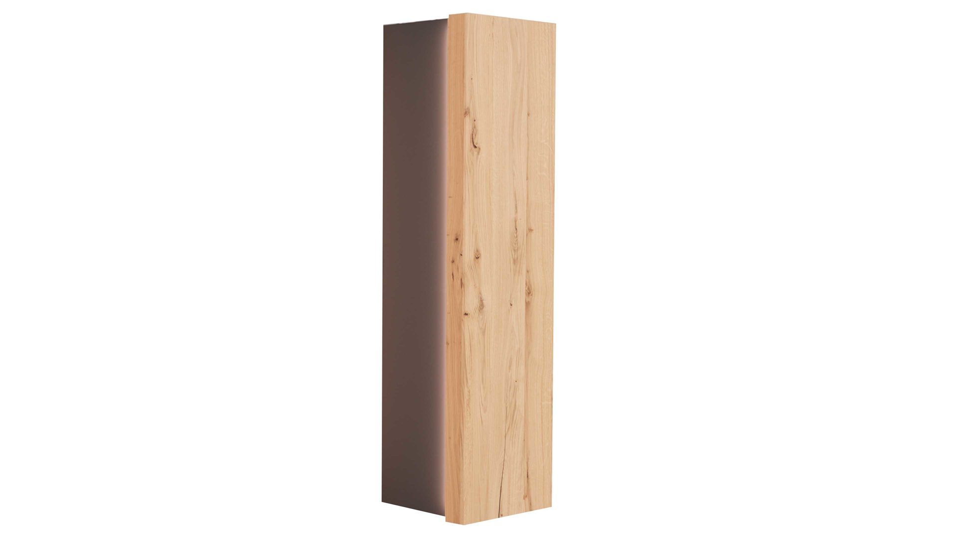 Hängeschrank Interliving aus Holz in Weiß Interliving Wohnzimmer Serie 2103 – Hängeelement 560746 Schiefer Schwarz & Asteiche – eine rechte Tür, Höhe ca. 151 cm
