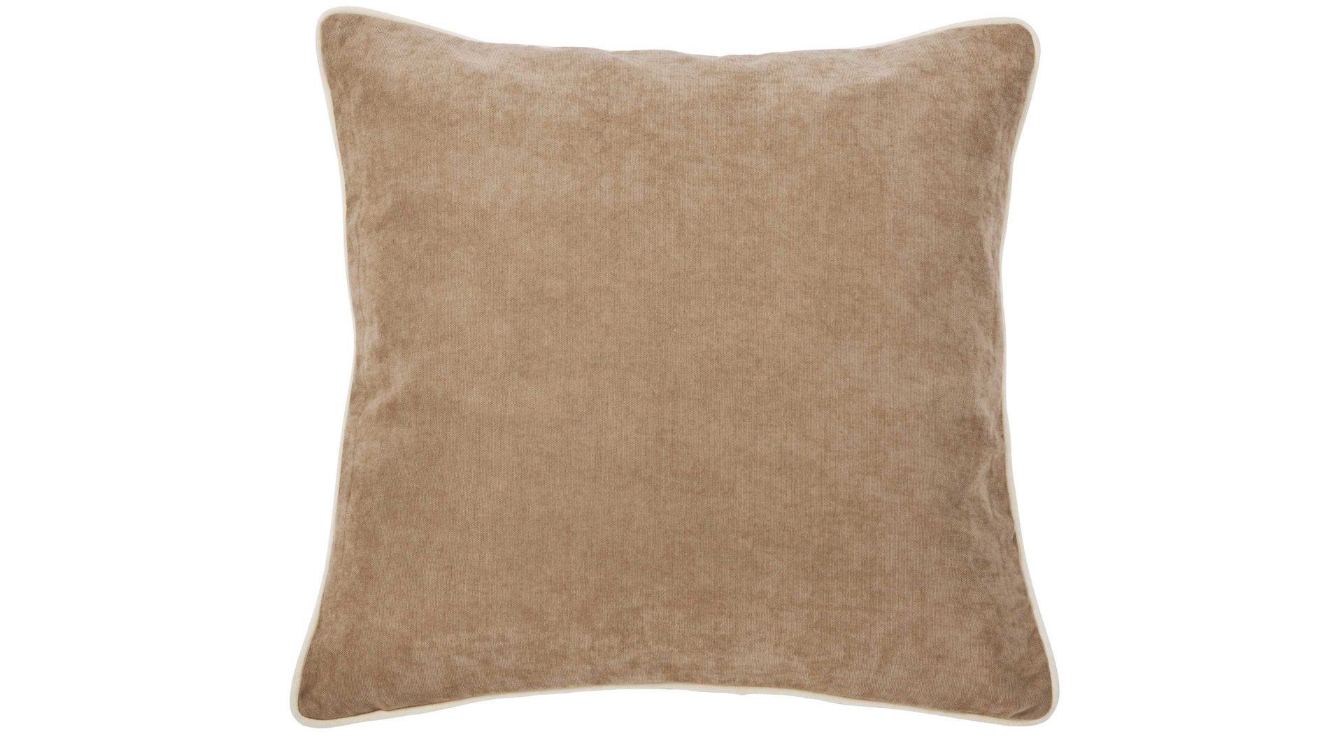 Kissenbezug /-hülle Done.® aus Kunstfaser in Braun done.® Kissenhülle Cushion Joy taupefarbener Veloursbezug - ca. 45 x 45 cm
