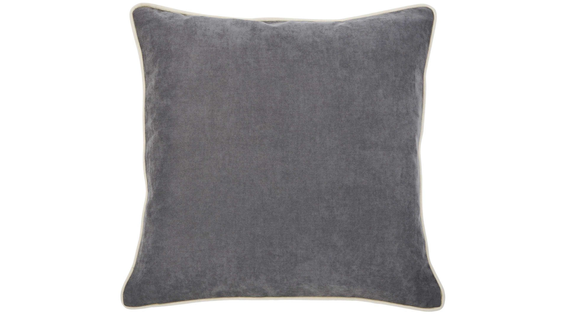 Kissenbezug /-hülle Done.® aus Kunstfaser in Grau done.® Kissenhülle Cushion Joy grauer Veloursbezug - ca. 65 x 65 cm