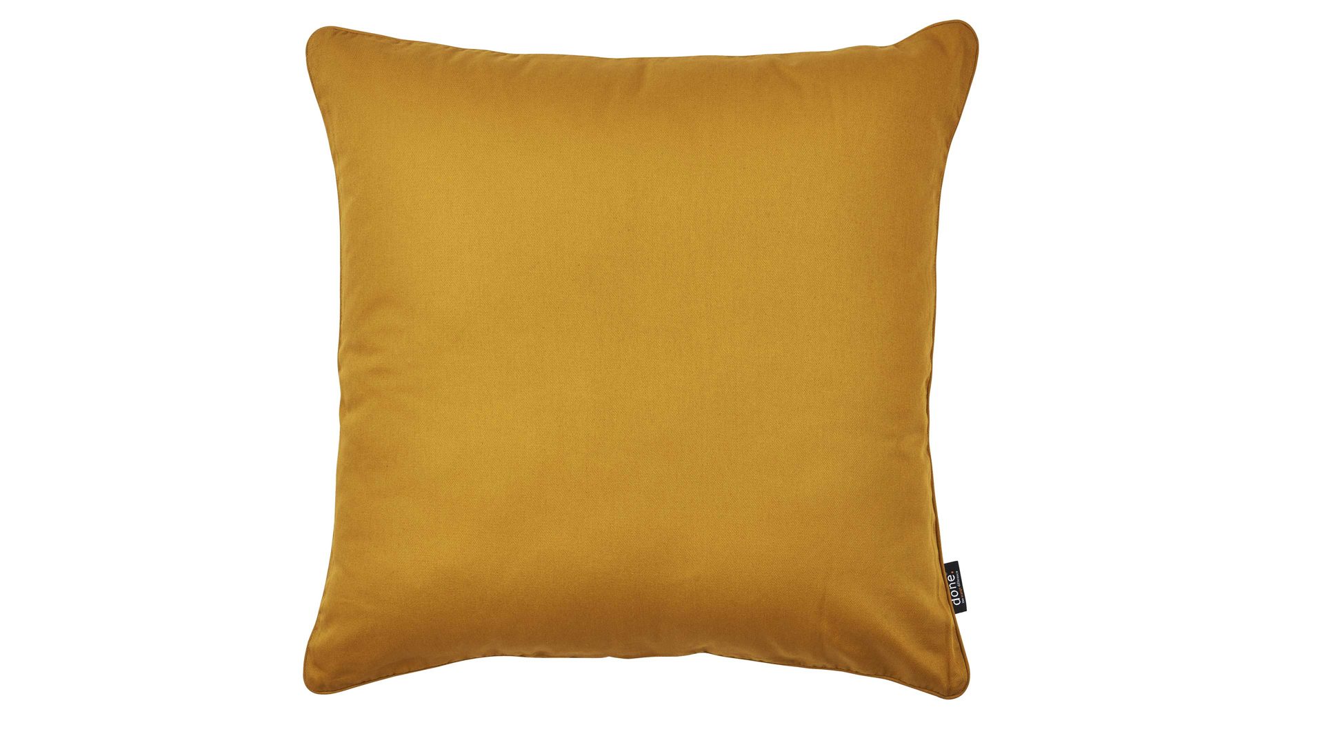 Kissenbezug /-hülle Done.® aus Baumwolle in Gelb done.® Kissenhülle Cushion Uni goldfarbener Panamabezug - ca. 45 x 45 cm