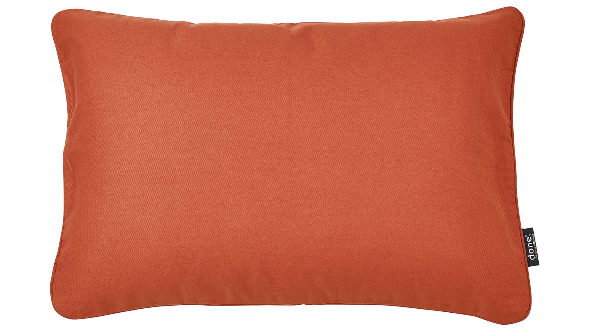 Kissenbezug /-hülle Done.® aus Baumwolle in Braun done.® Kissenhülle Cushion Uni rostfarbener Panamabezug - ca. 40 x 60 cm