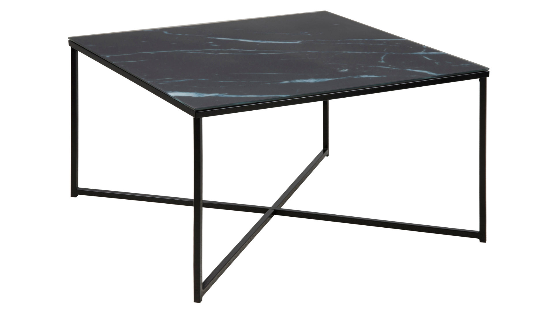 Couchtisch Actona group a/s aus Glas in Schwarz Couchtisch Alisma Schwarz – ca. 80 x 80 cm