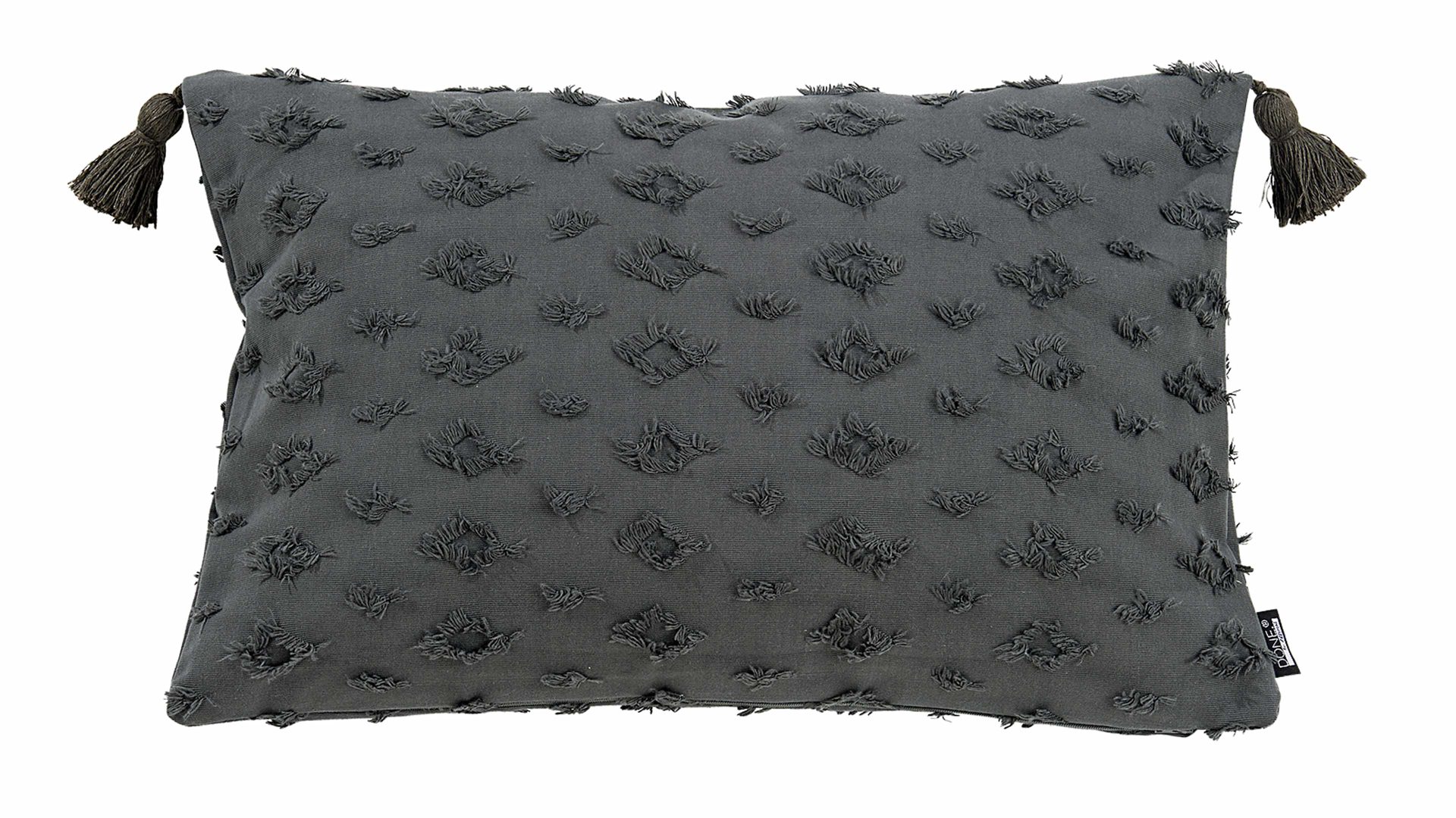 Kissenbezug /-hülle Done.® aus Baumwolle in Anthrazit done.® Kissenhülle Cushion Luise anthrazitfarbene Baumwolle - ca. 40 x 60 cm