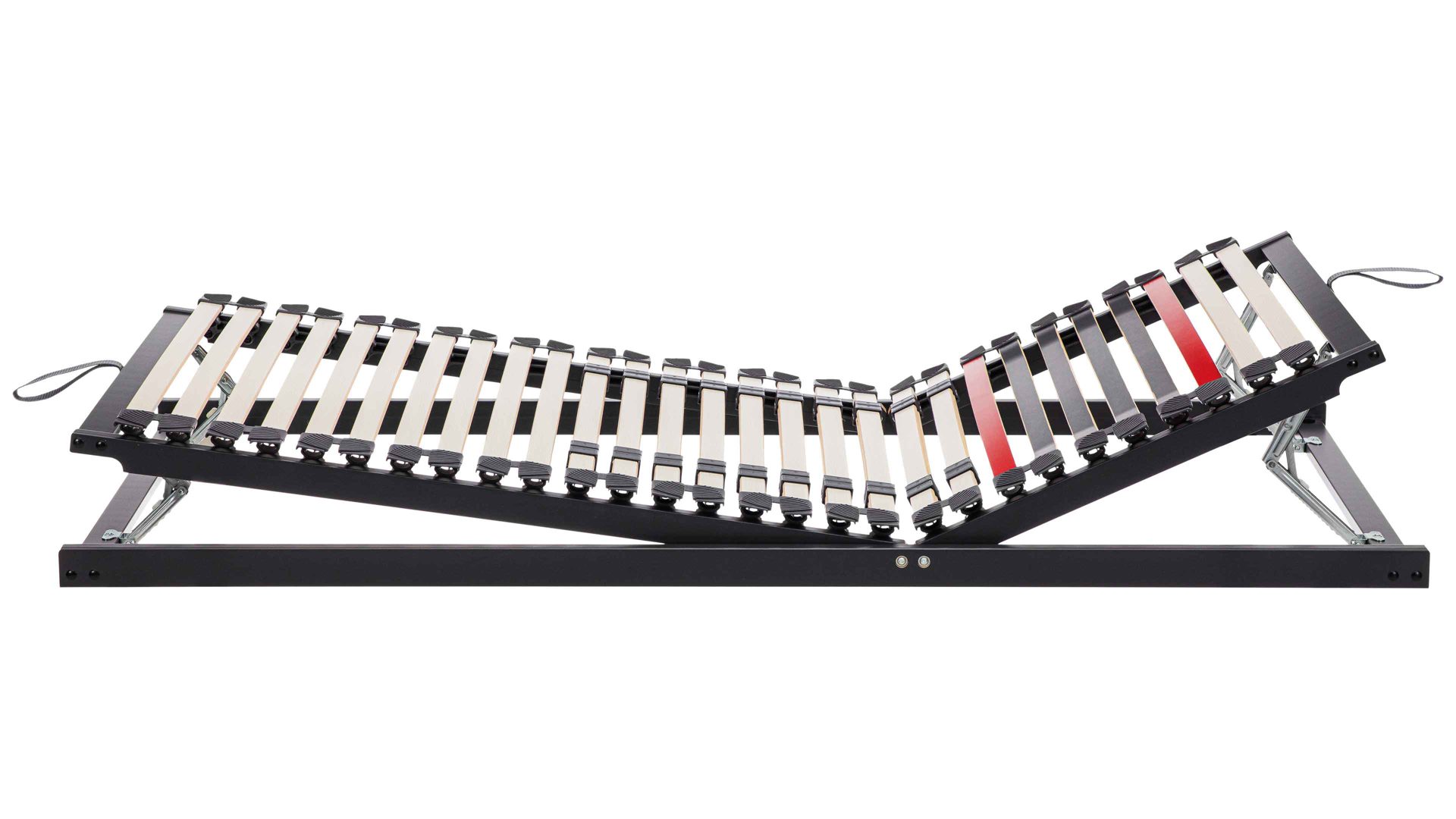 Lattenrost Interliving aus Holz in Anthrazit Interliving Lattenrost Serie 1950 mit manueller Verstellung manuell verstellbar – Liegefläche ca. 120 x 200 cm