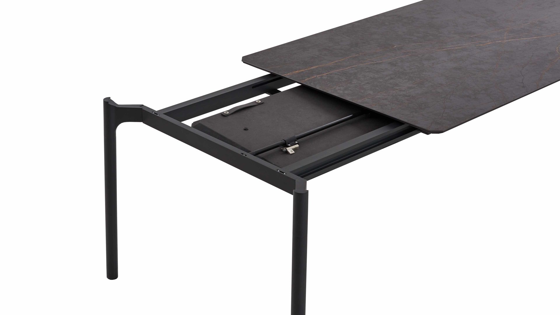 Mehrpreis Venjakob aus Keramik in Schwarz VENJAKOB Esstischsystem ET236-Mio Plus Frontauszugssystem mit Klappeinlage Funktions-Mehrpreis - ca. 100 x 100 cm